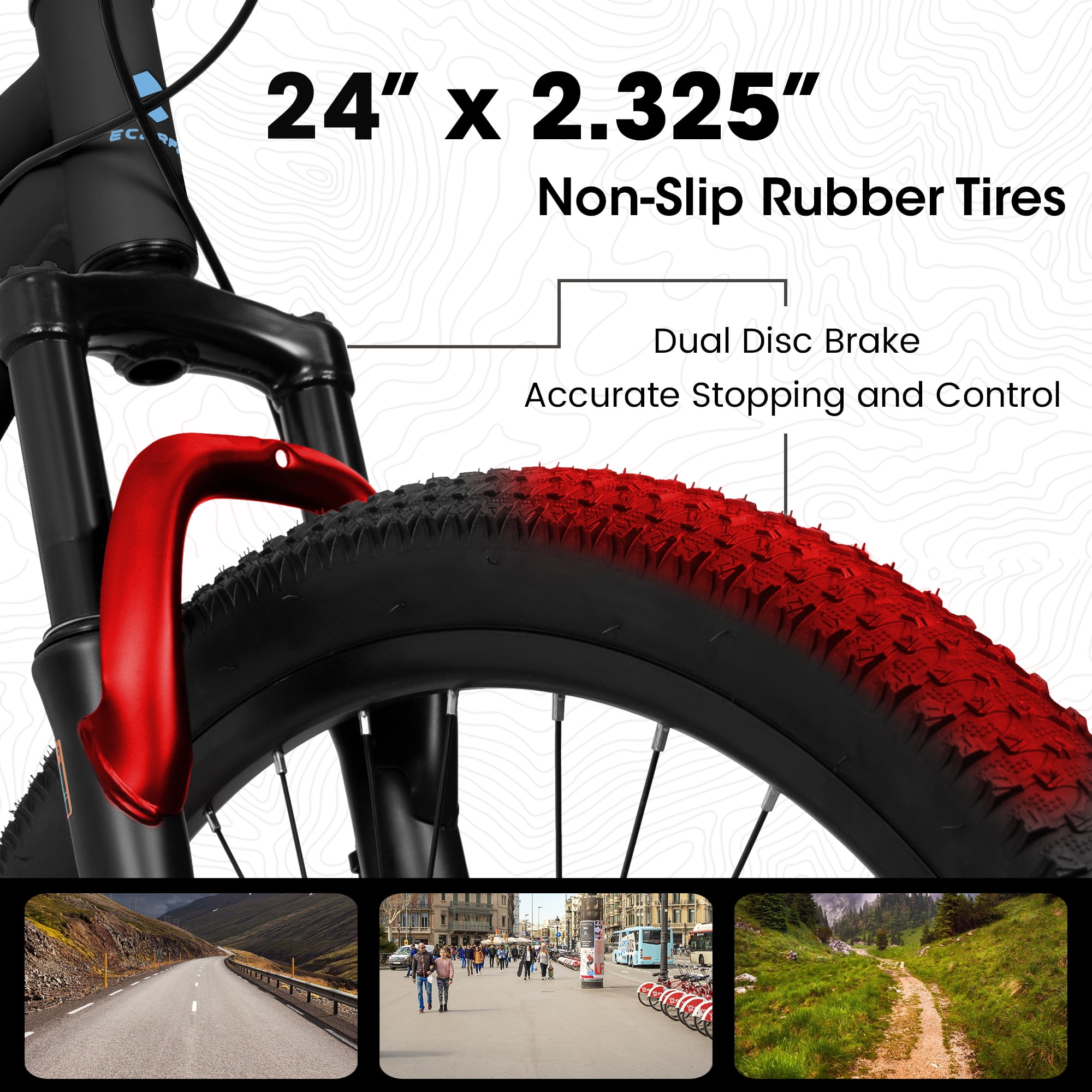 Ecarpat 26-inch Dual Full Suspension Mountain Bike, 21-Speed All-Terrain MTB with Dual Disc Brakes (Blue, 26-inch) 2qsq1