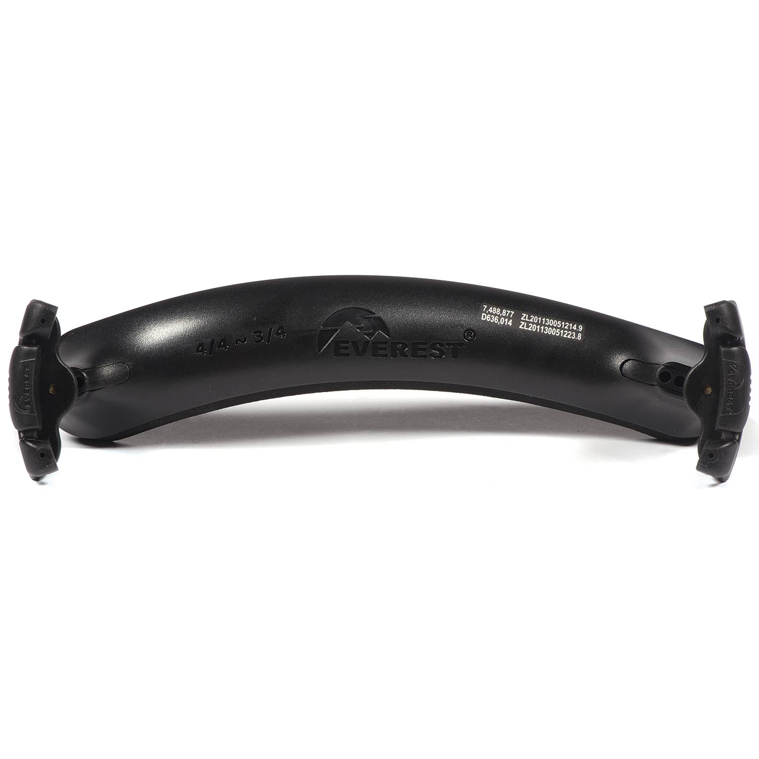 Everest Foldable Violin Shoulder Rest Ergonomic Support (Black, 3/4-4/4 Size) znnhc