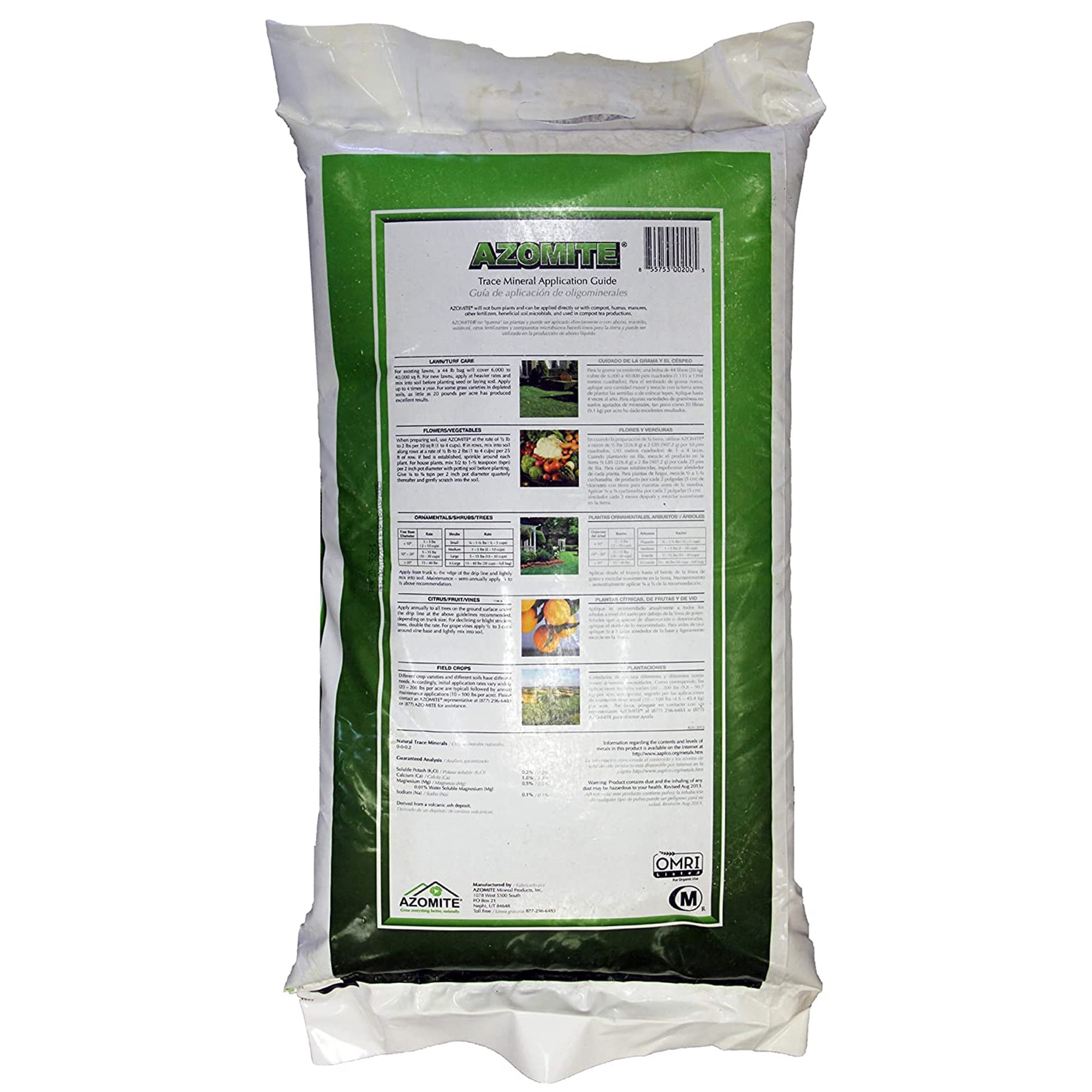 AZOMITE Granular Organic Trace Mineral Soil Additive Fertilizer (44 lb) ei6qm
