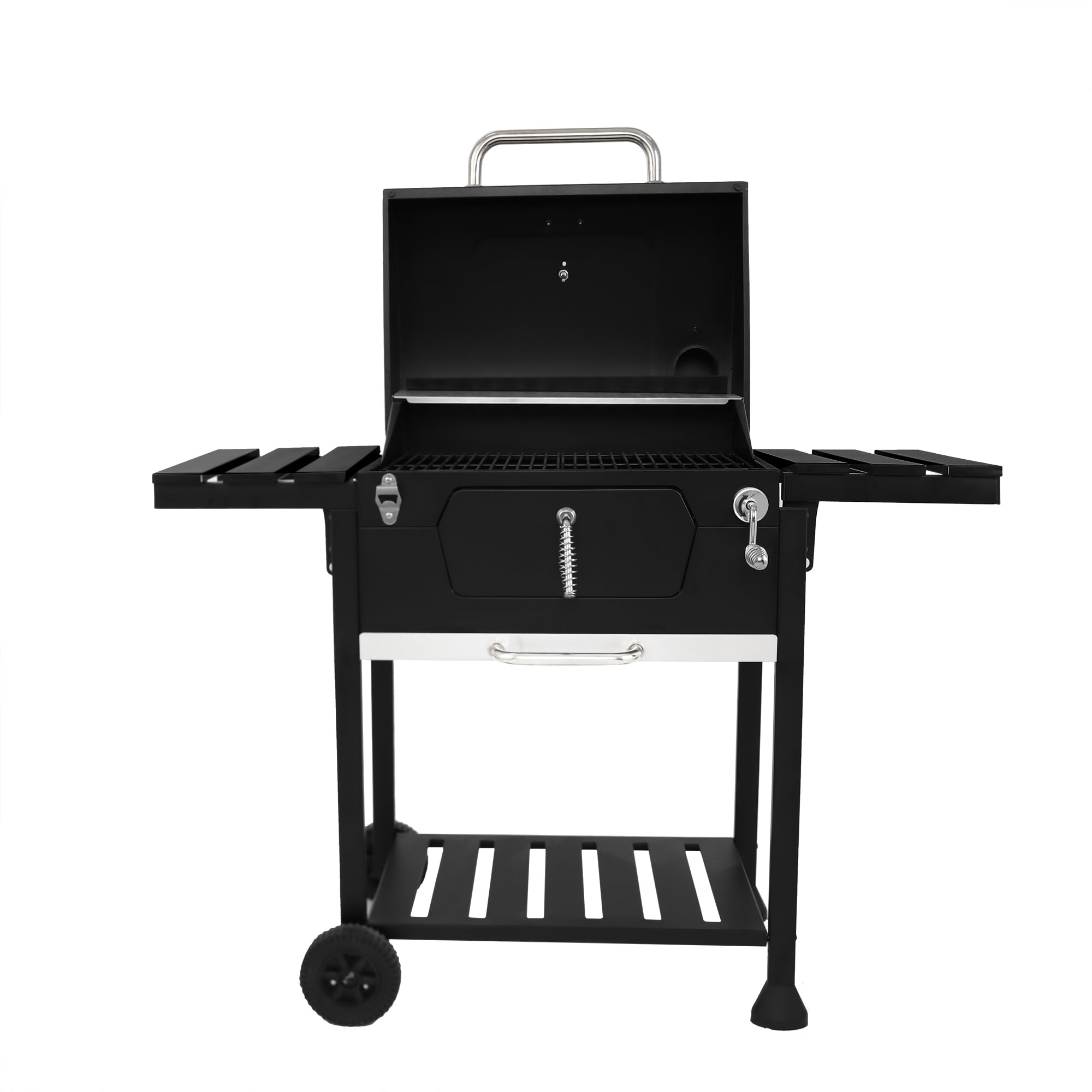 Royal Gourmet CD1824EN Charcoal BBQ Grill with Adjustable Charcoal Pan and Side Tables (Black, 474 sq in) e9i79