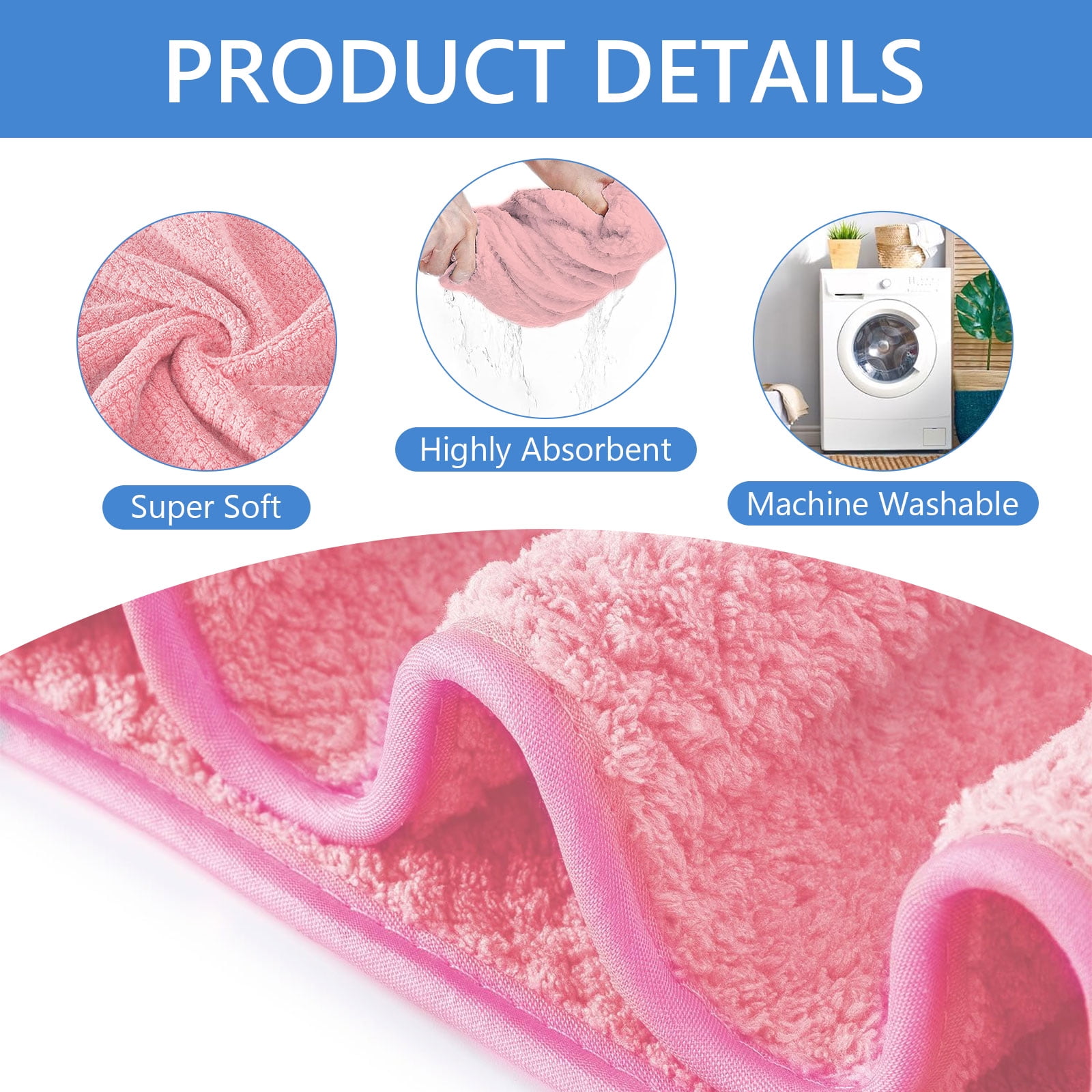 Hengbo Microfiber Bath Towel Set Extra Large Quick-Dry Bath Sheets for Spa and Fitness (Pink, 27 x 55 in, 2 Pack) qrs8z
