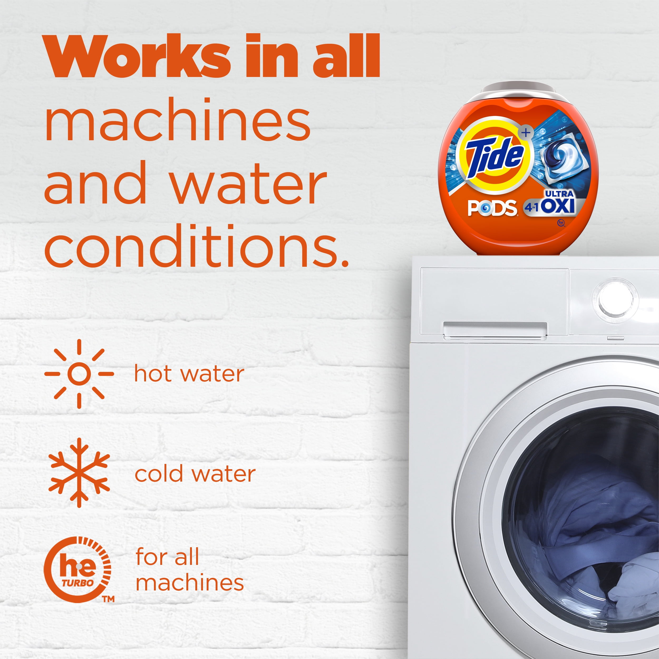 Tide PODS Laundry Detergent Pacs, Ultra Oxi, 4-in-1 Stain Remover (12 Count) n3ya2