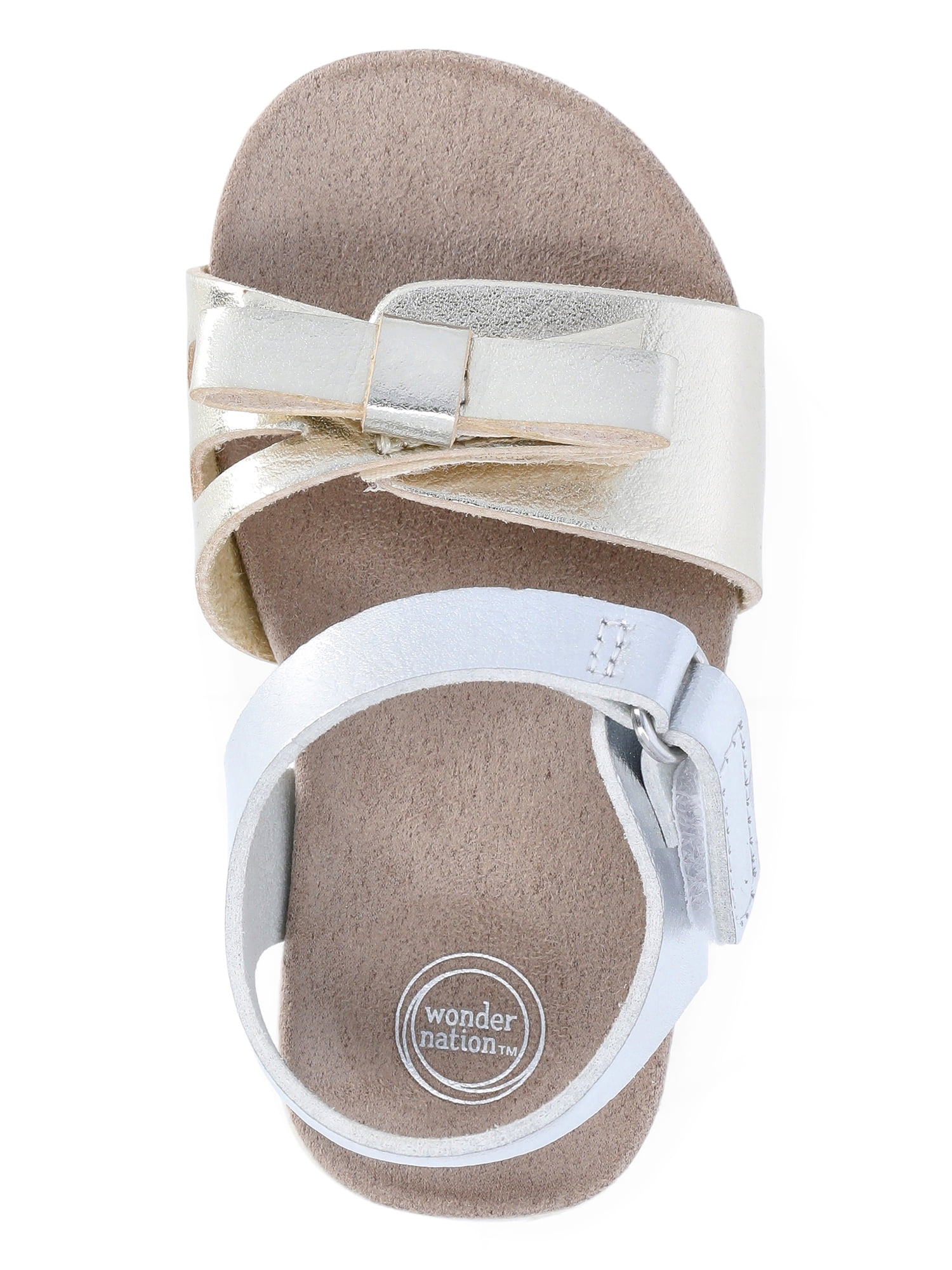 Wonder Nation Baby and Toddler Girls Bow Sandals (Pink, 6 US Toddler) u30e1