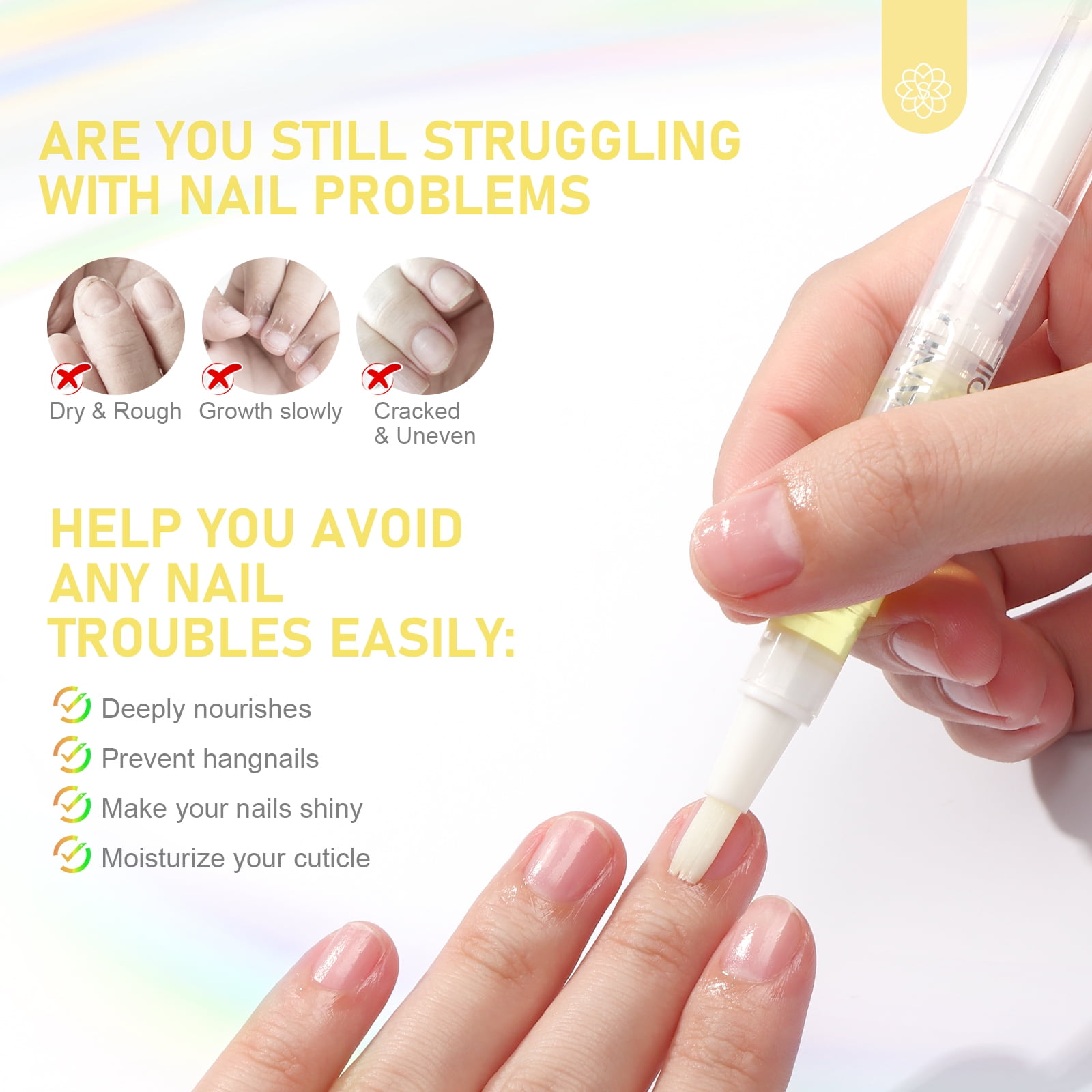 Saviland Cuticle Oil Pen Set with Vitamin E for Nail Growth and Repair (12-Piece Set) 1swqo