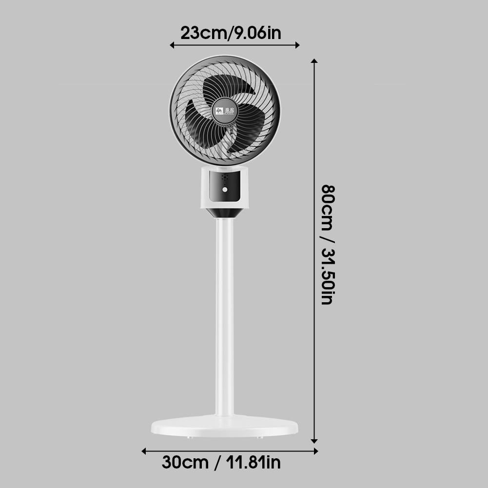 Hanengda Quiet Pedestal Circulator Fan, 3-Speed Oscillating Standing Fan with Remote (White, 31.5 in) 69j2m