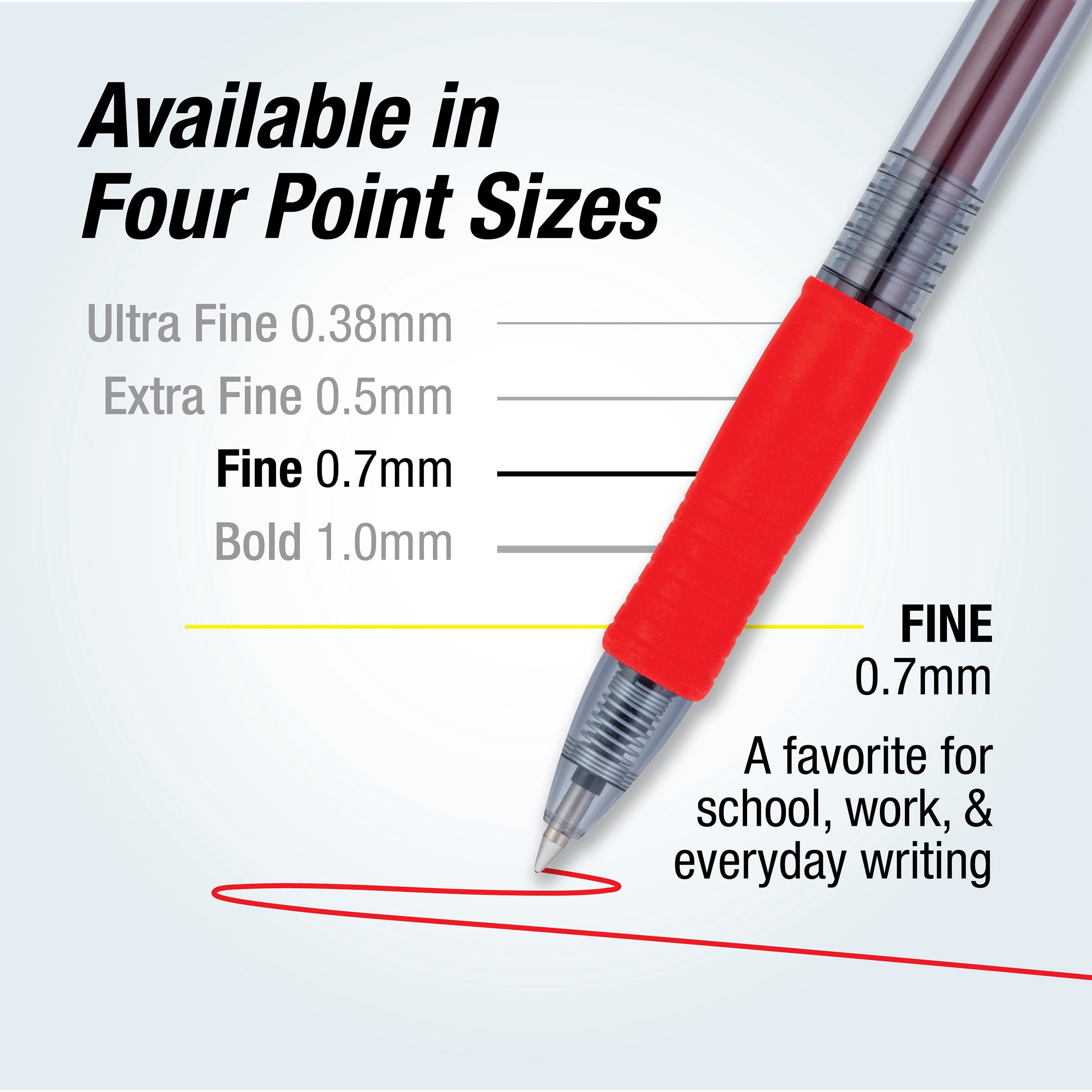 Pilot G2 Premium Gel Roller Pens, Fine Point 0.028 in, Red (12 Pack) z3gqp