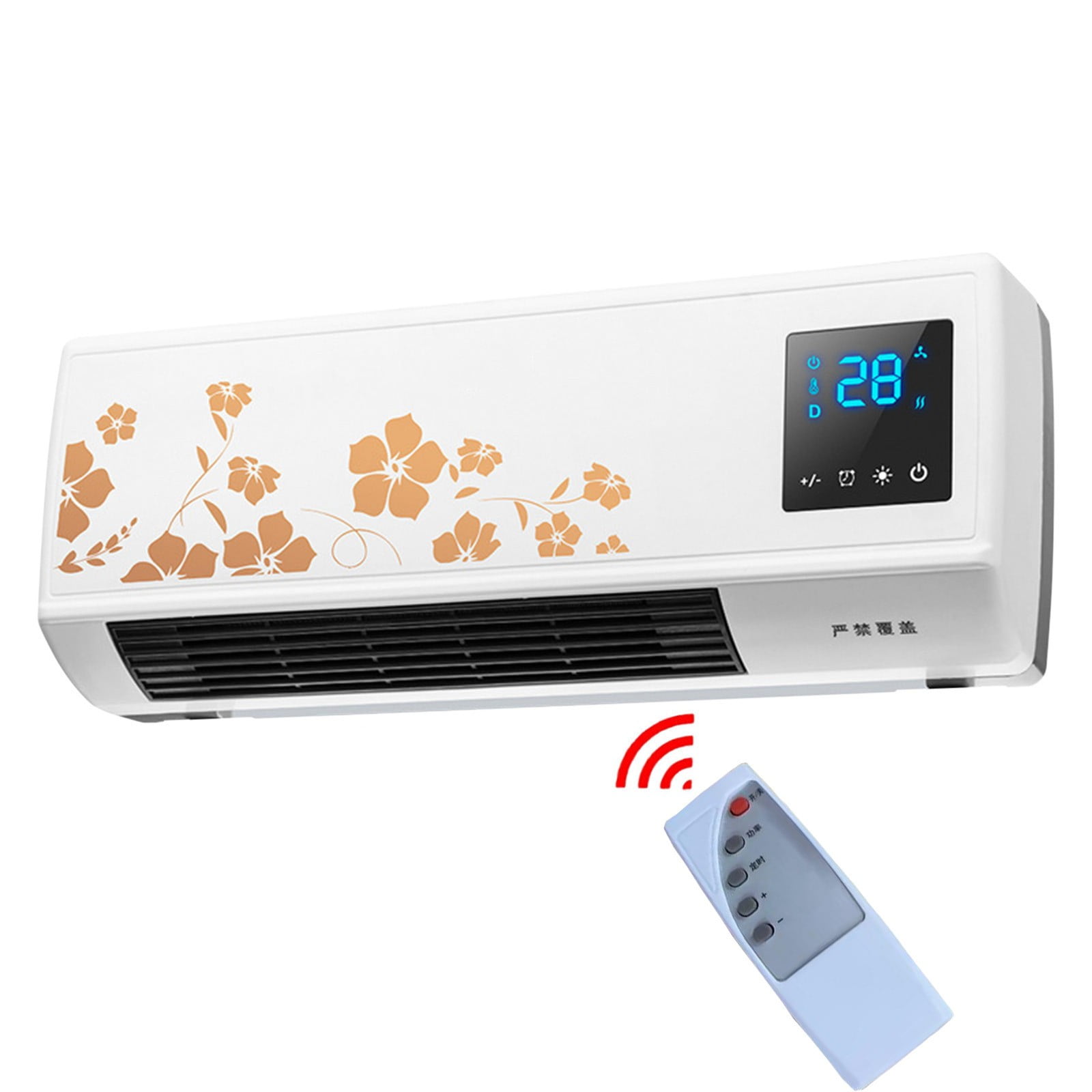 FYHALE 8,000 BTU Wall-Mounted Air Conditioner with Remote Control (Heating and Cooling, White) 379ot