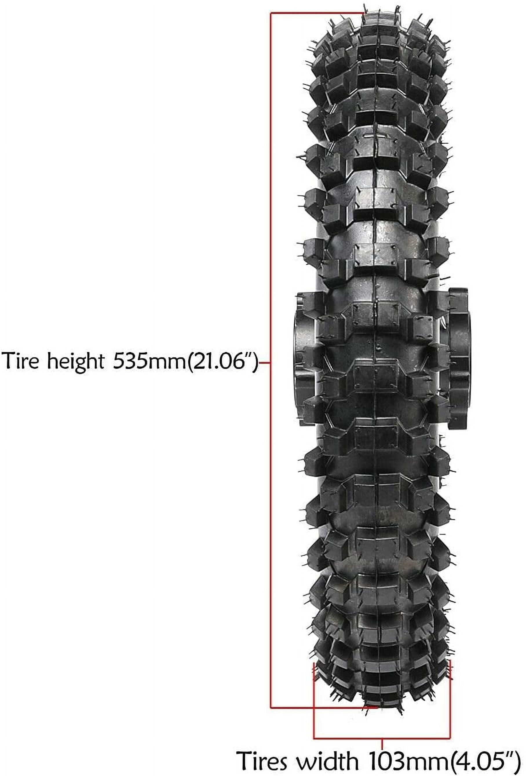 Anqidi 14 in Rear Wheel Assembly with 90/100-14 Tire and 15mm Bearing for Pit Bike Dirt Bike (Black, 14 in) ozoko