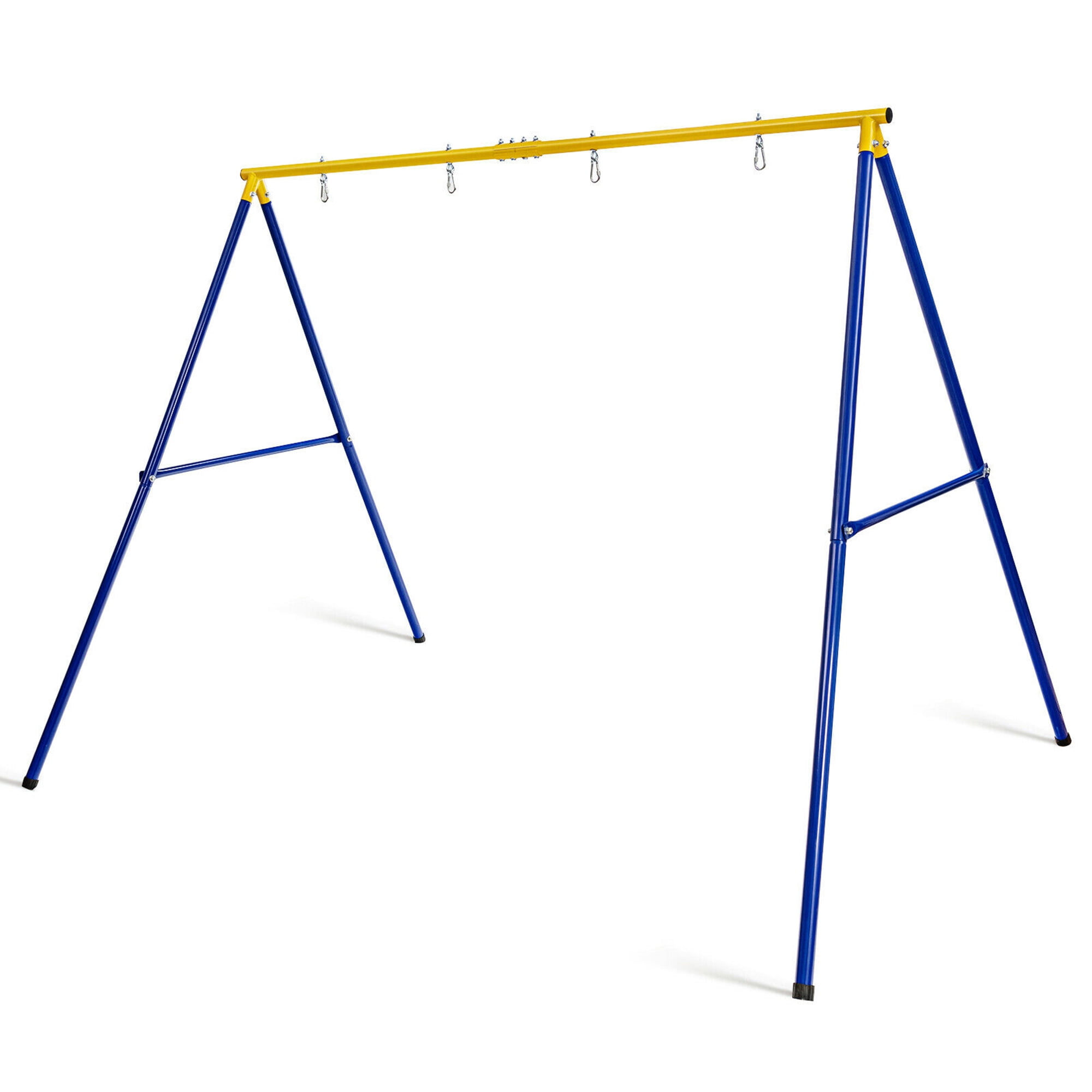 Gymax Heavy-Duty Metal Swing Frame Stand for Kids and Adults (Yellow, 660 lb Capacity) t2alr