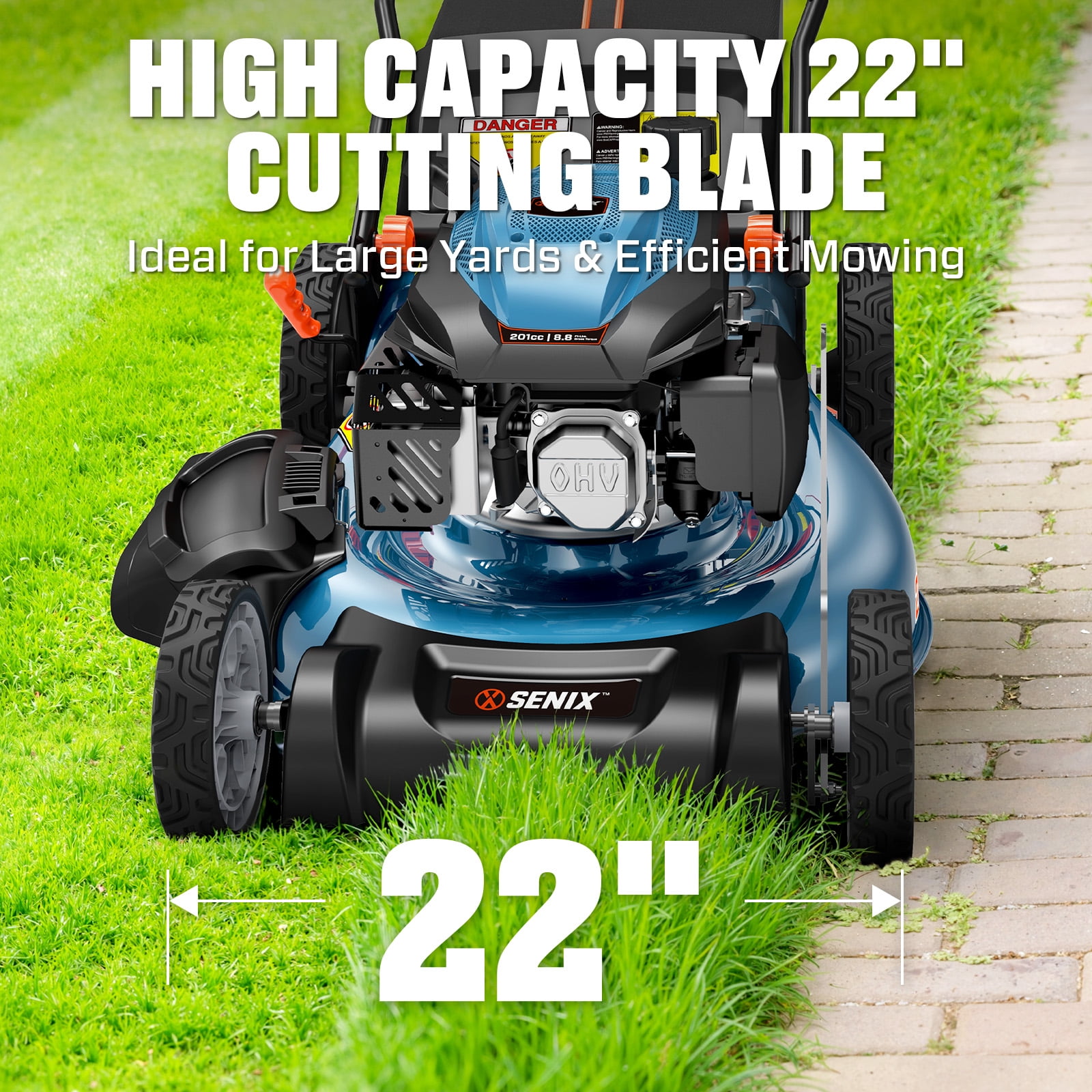 Senix 3-in-1 Outdoor Power Equipment Combo (Blue, 3-Piece Set) 6k05k