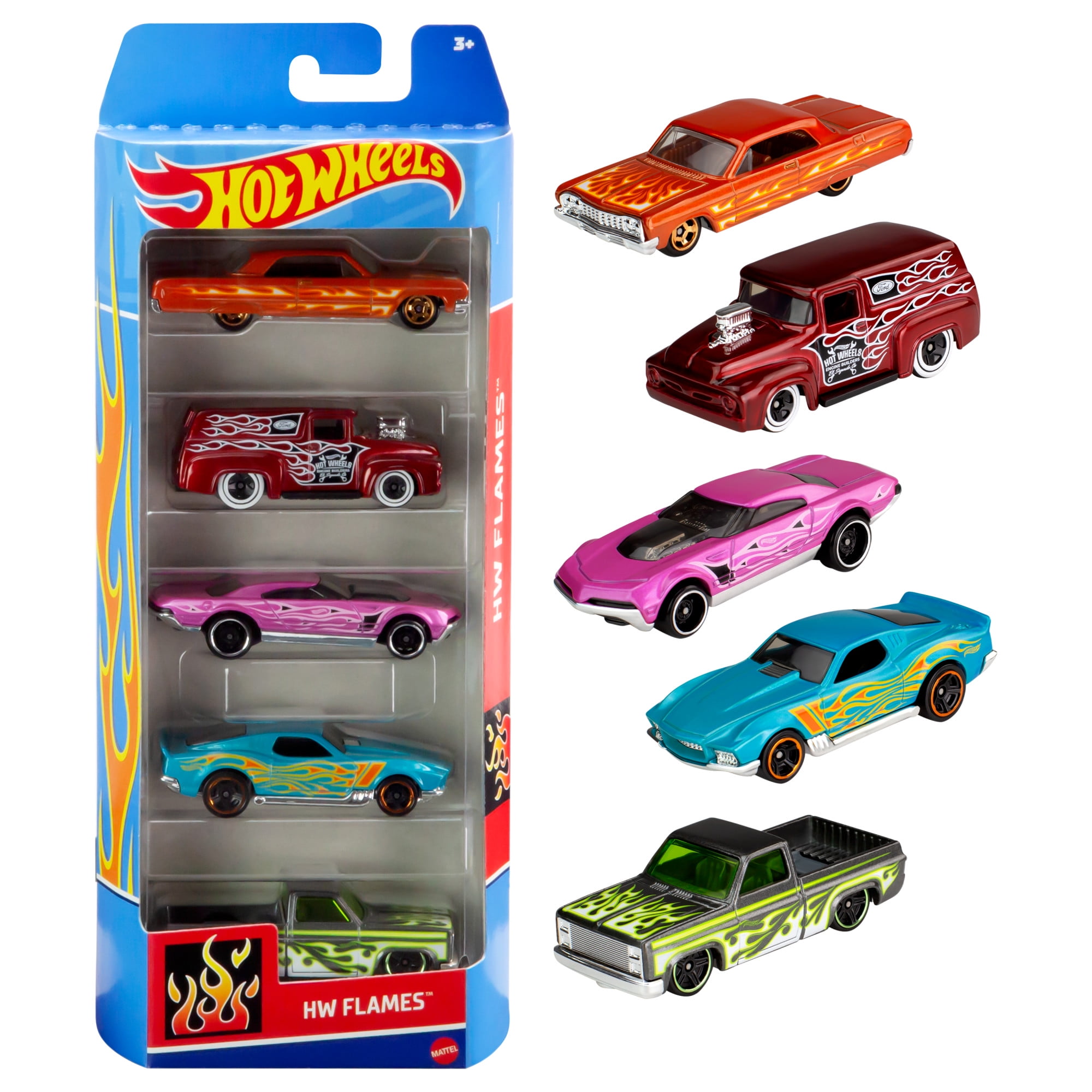 Hot Wheels Die-Cast Toy Vehicles 5-Pack (1:64 Scale, Assorted Models) 0cdbt