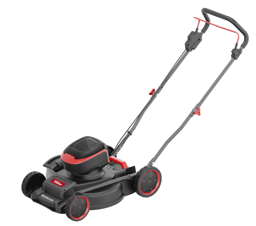 Hyper Tough 40V Max 18-inch Brushless Cordless Lawn Mower with Mulching Function (2 Batteries and 2 Chargers Included) 9aw77