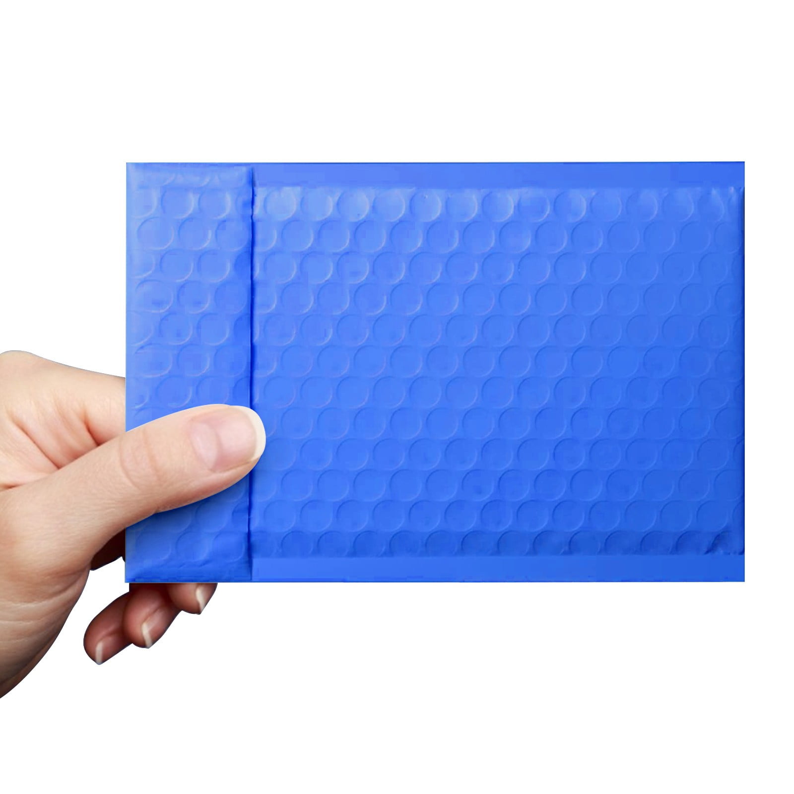Honglin Bubble Padded Shipping Envelopes, Waterproof Holographic Poly Mailers for Small Business (Blue, 5 Pack) 24gdb
