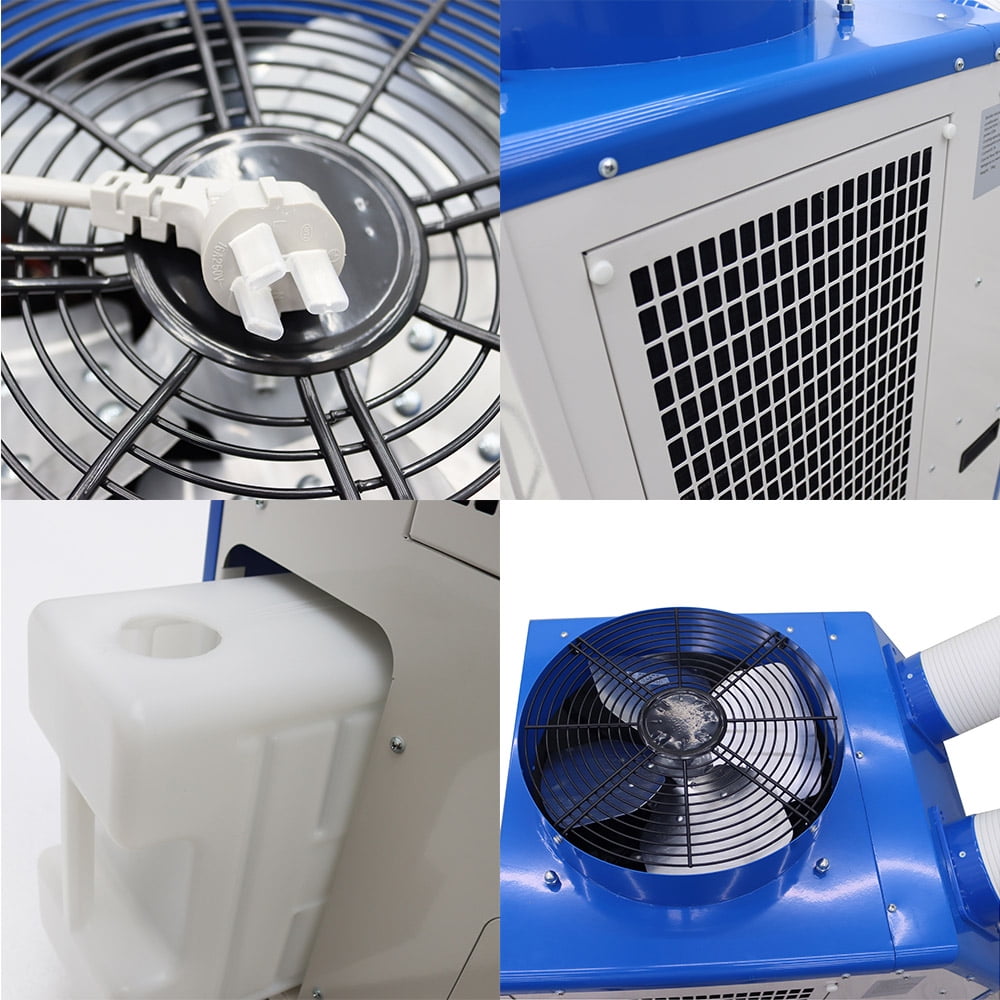 Techtongda Industrial Portable Air Conditioner Spot Cooler with Intelligent Control (Blue, 220V) defua