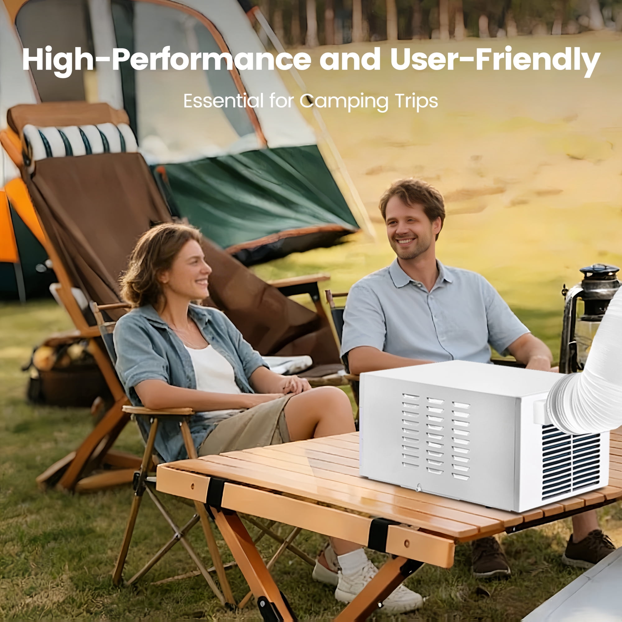 Edendirect Portable Air Conditioner 2300 BTU Compact Cooling Unit with Remote and Dehumidifier (White, 45 sq. ft.) p4zl9