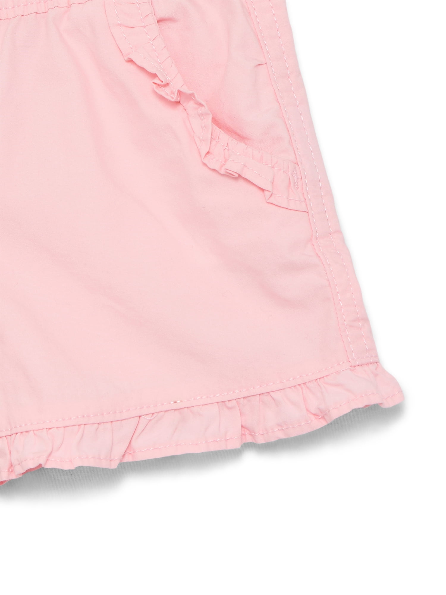 Wonder Nation Baby Girl Ruffle Pocket Shorts (White, 0-24 Months) dgsz6