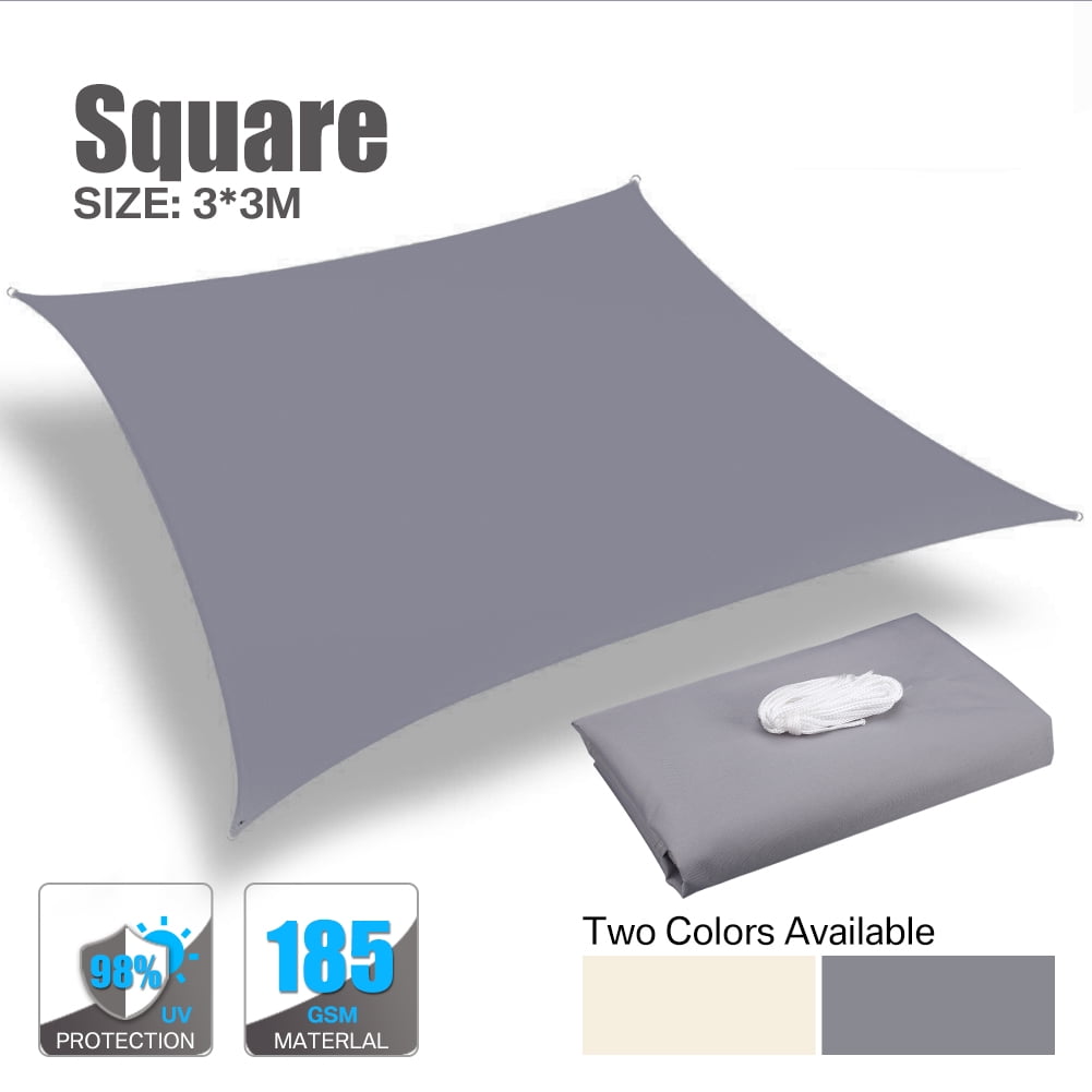 NEWEEN Rectangle Sun Shade Sail, UV Block Outdoor Patio Canopy with Durable D-Rings (Grey, 10 ft x 13 ft) z7qrq