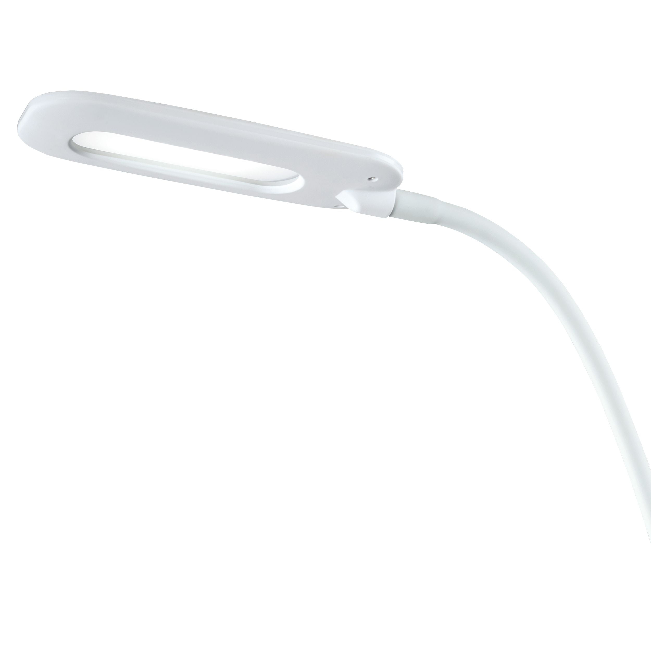 OttLite ClearSun LED Desk Lamp with Flexible Neck and Touch Controls (White, 12 in) a4r5r