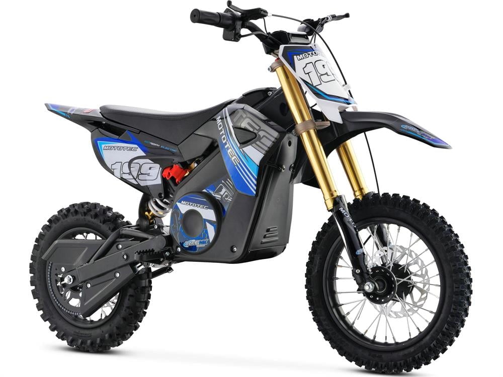 MotoTec 1200w Pro Electric Dirt Bike (Blue, 36v Lithium) 0xxtg