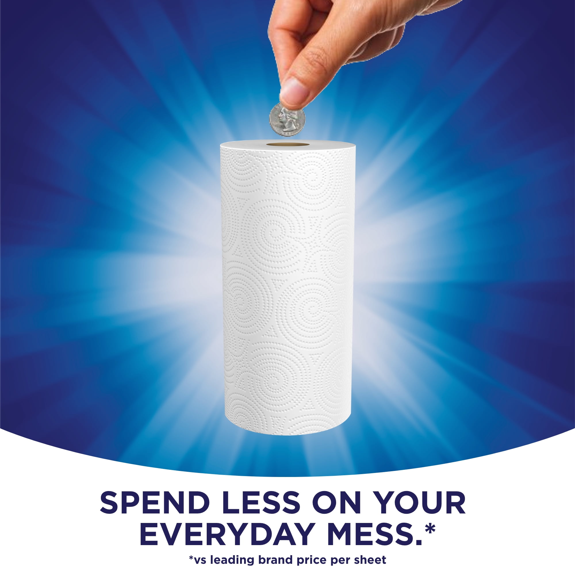 Sparkle Pick-A-Size Paper Towels, Absorbent Kitchen Cleaning Sheets (White, 12 Double Rolls) 88r99
