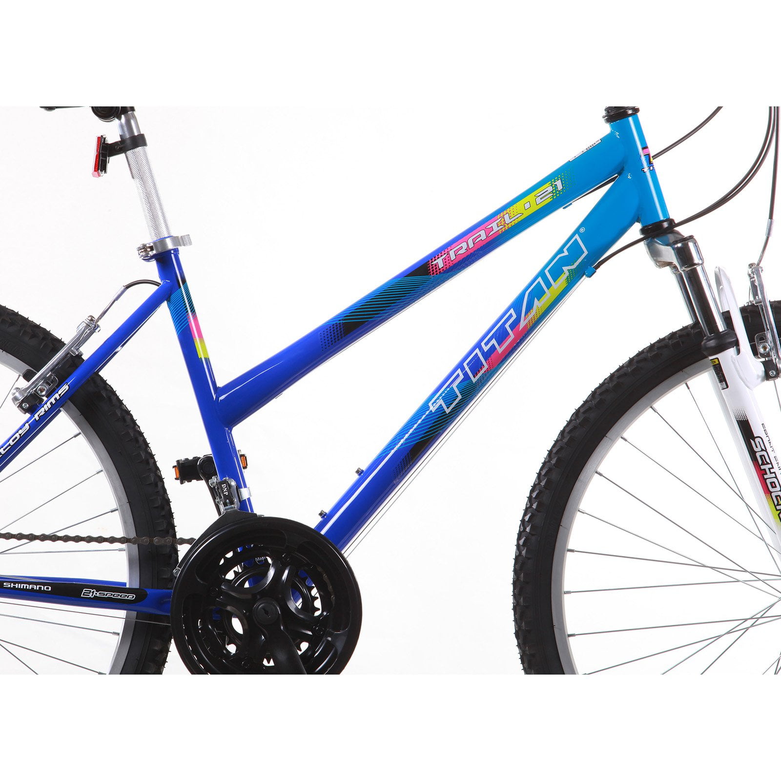 Bike USA 26 in Women's Mountain Bike, 21-Speed Trail Suspension Bicycle (Black, 26 in) 1gh2l