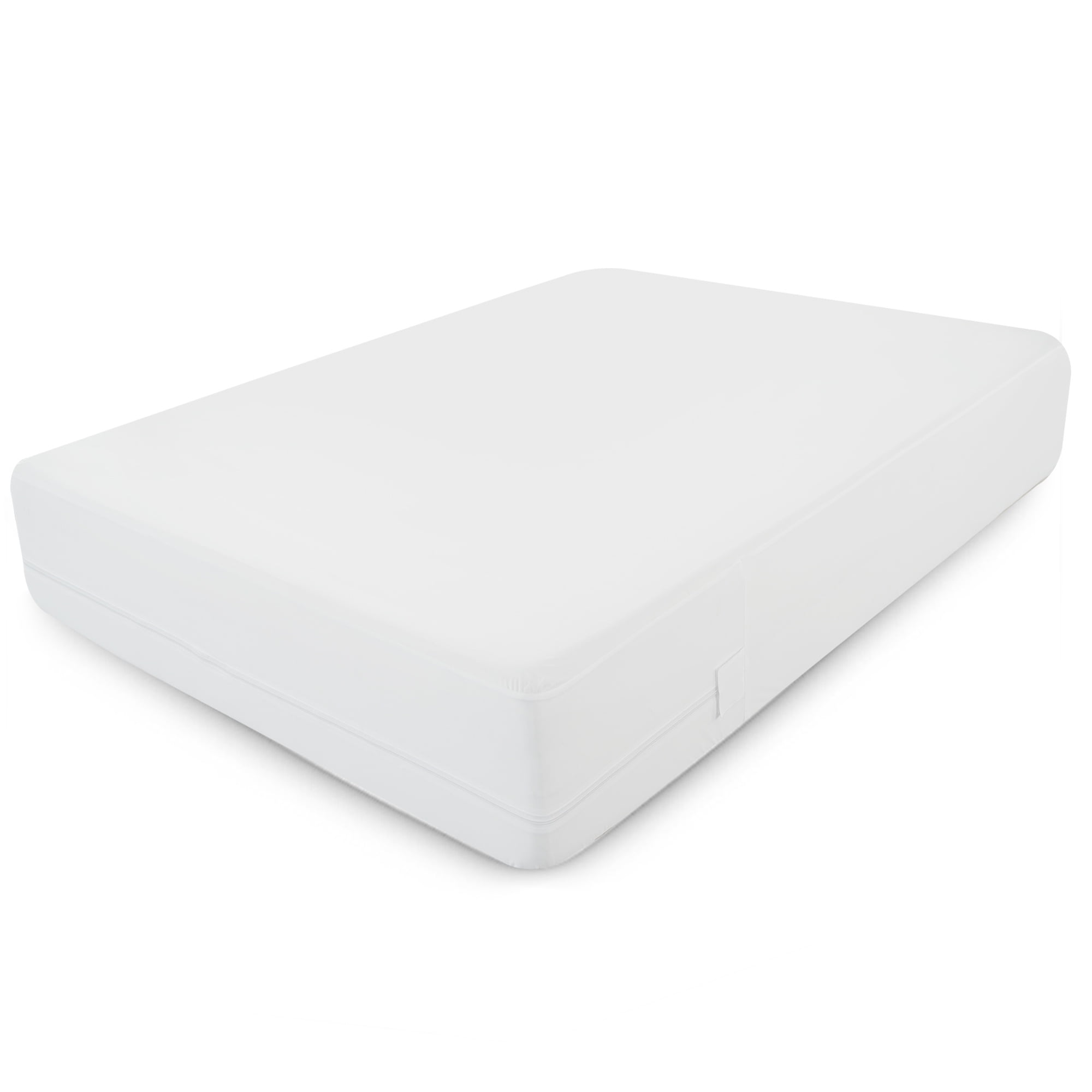 Lux Decor Collection Waterproof Mattress Encasement, Six-Sided Bed Bug Protection, Breathable Zippered Cover (White, Queen 60 in x 80 in x 14 in) xq2gs