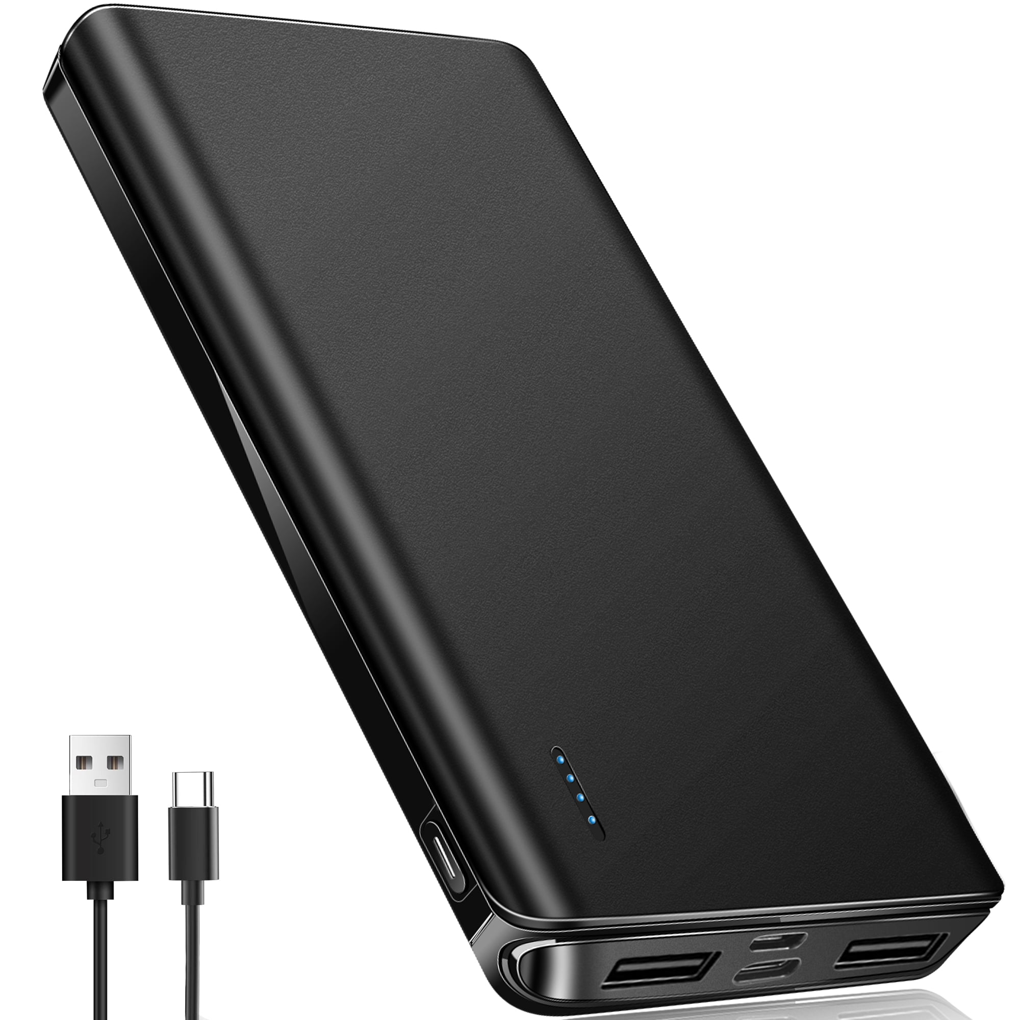 Yelomin 20000 mAh Portable Charger Power Bank Dual USB Battery Pack (Black, 20000 mAh) b2n2x