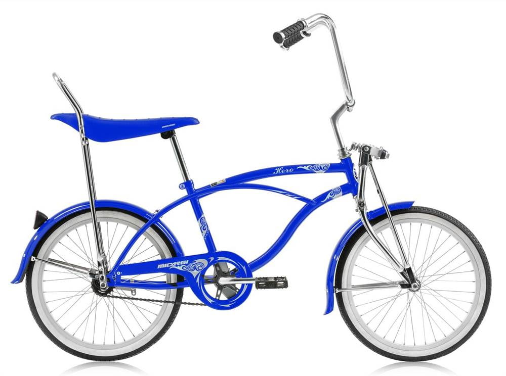 Micargi HERO 20 in Beach Cruiser Bike Single Speed with Banana Seat (Blue, 20 in) w5bjc