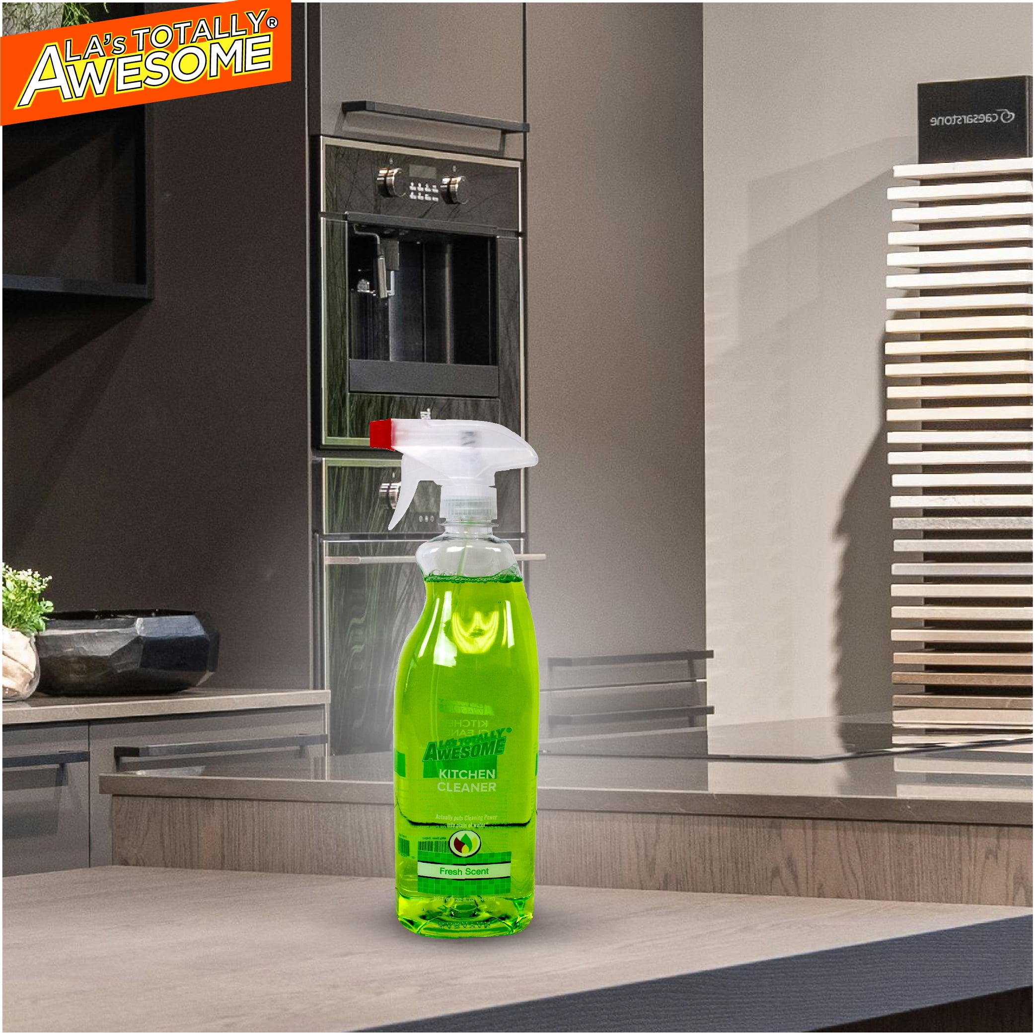 LA's Totally Awesome Daily Kitchen Cleaner Spray, Plant-Derived Multi-Surface Formula (32 fl oz, Pack of 6) 9prrf