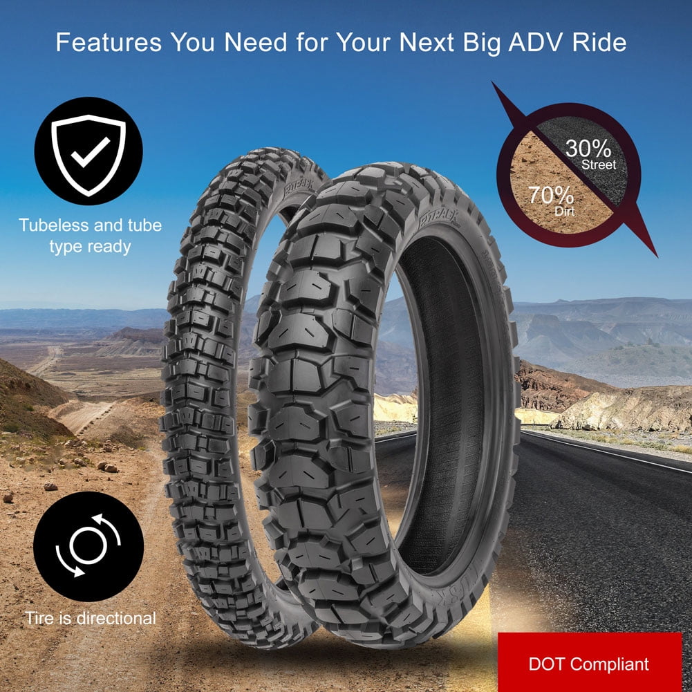 Tusk 2Track Adventure Rear Motorcycle Tire (150/70B-18, 70T) 0i3a2