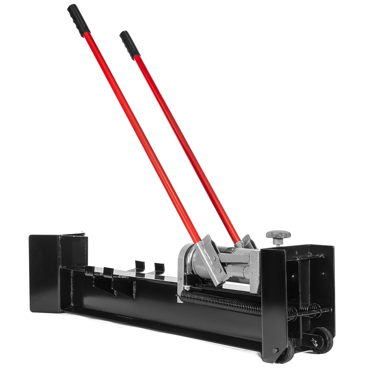 XtremepowerUS Hydraulic Log Splitter, 12 Ton Manual Wood Splitting Tool with Steel Beam and Wheels (1 Pack) p0an7