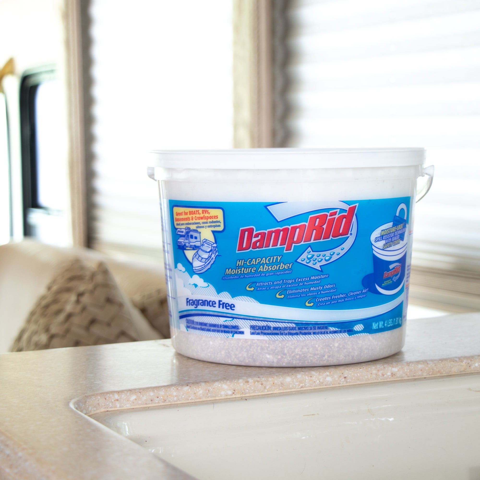 DampRid Moisture Absorber High-Capacity Bucket (Fragrance Free, 4 lb) zrq12