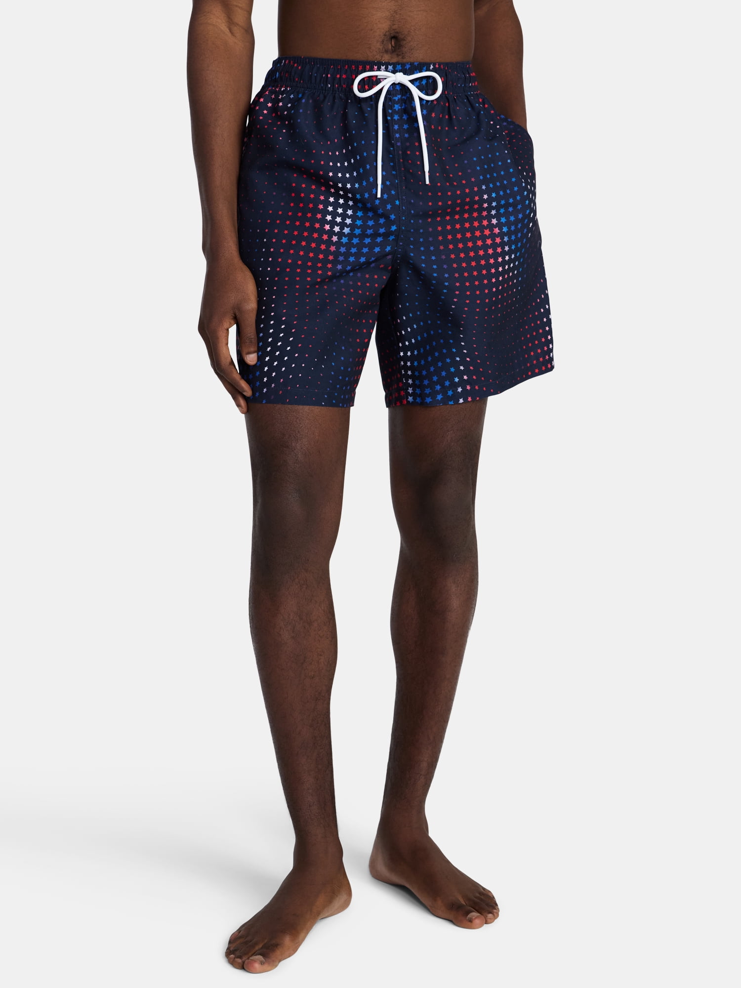 Way To Celebrate Men's Americana Swim Trunks Patriotic Board Shorts (Blue, S-3XL) 75qjo