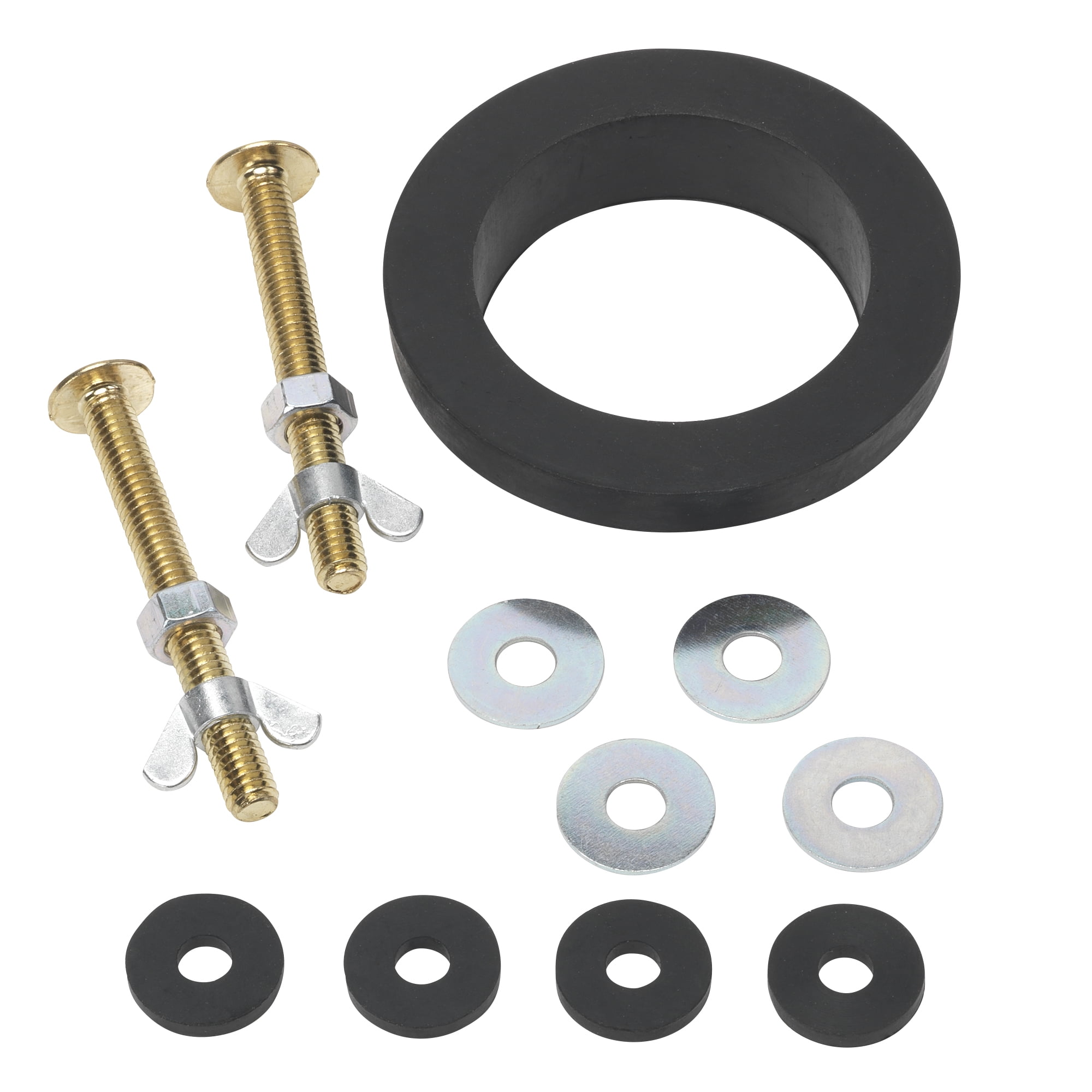 PlumbCraft Toilet Tank to Bowl Gasket Repair Kit (Universal Fit, 1 Set) fgujr