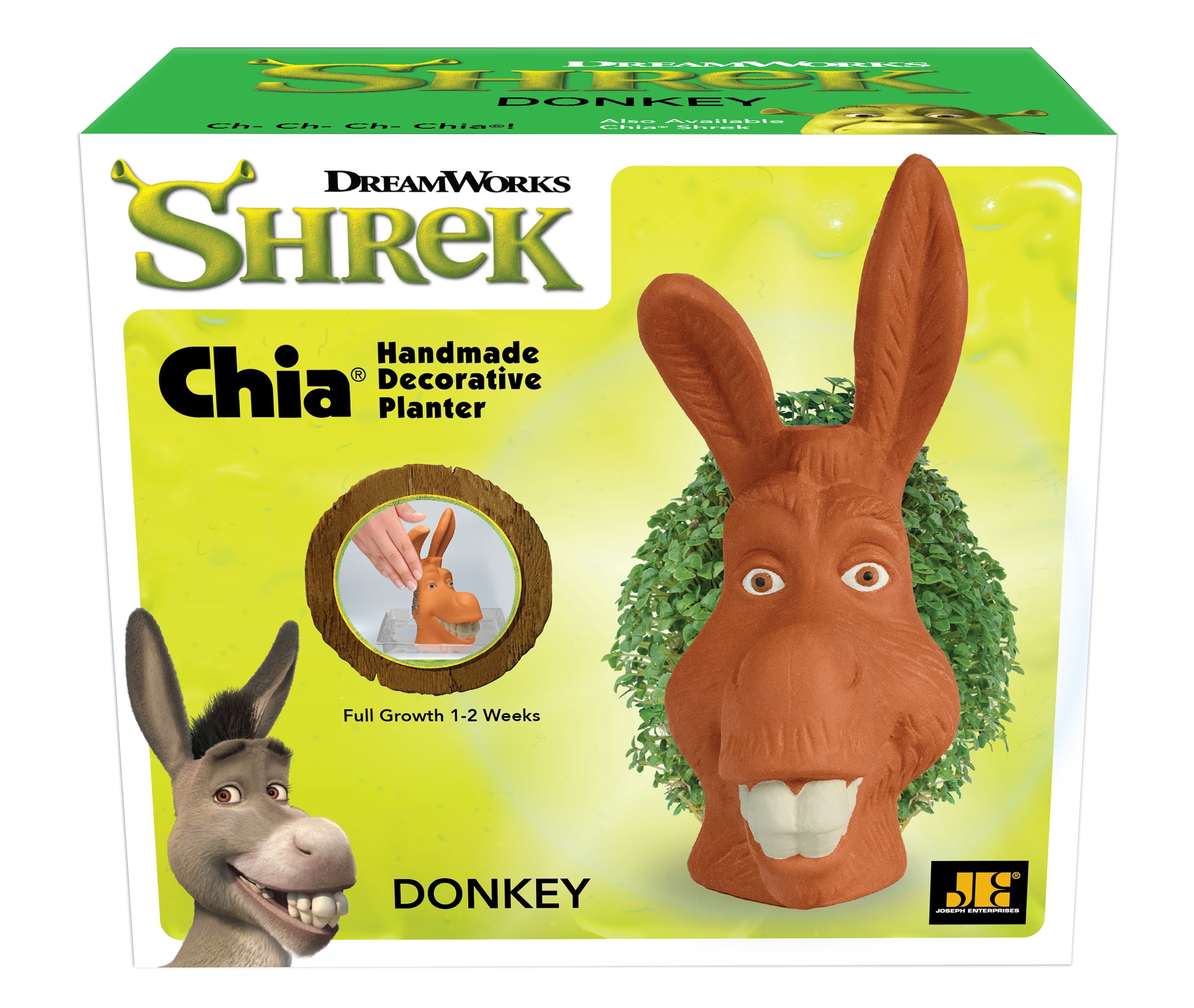 Chia Pet Shrek Donkey Decorative Planter (Handmade, 1 Pack) o1o9d