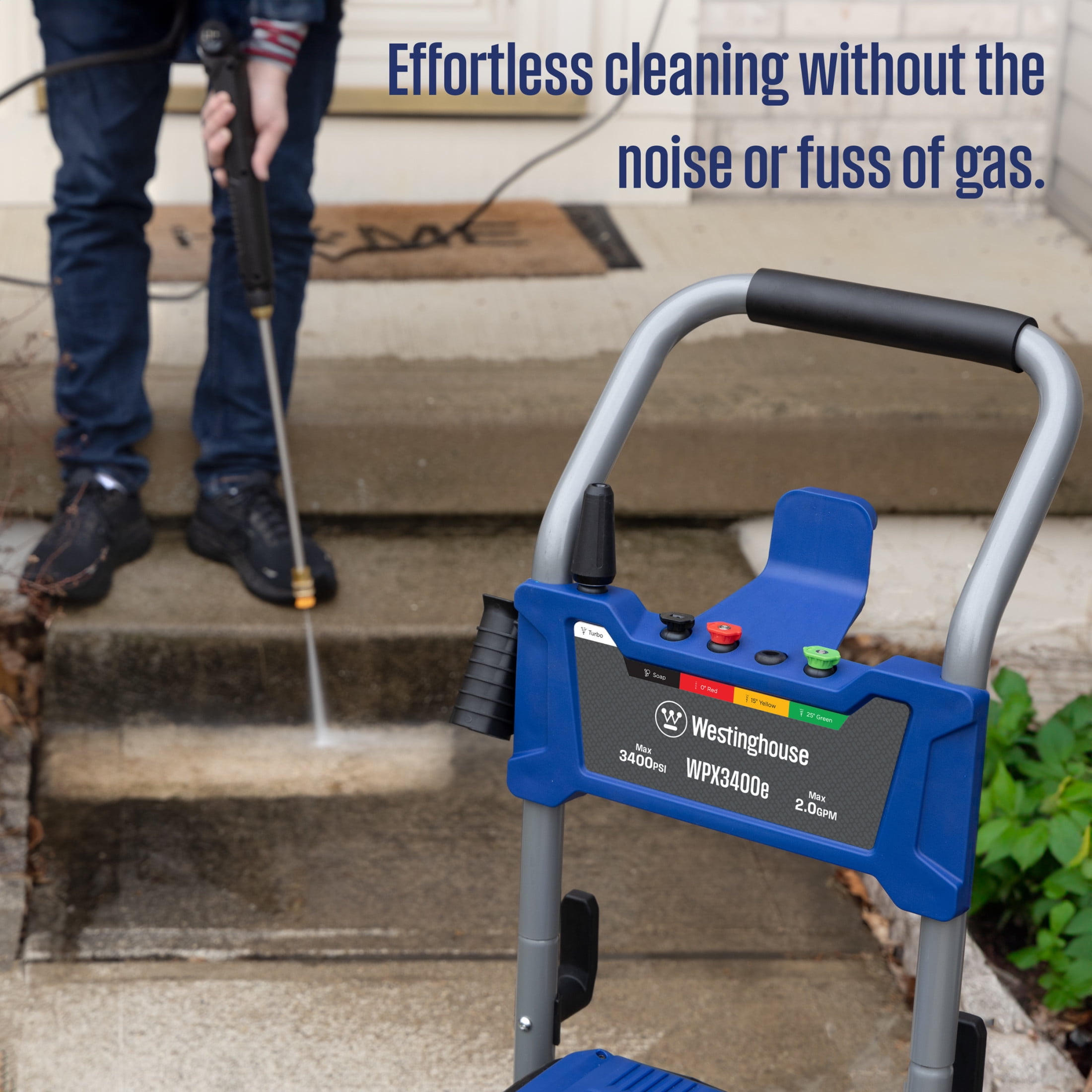 Westinghouse 3400 PSI Electric Pressure Washer with Brushless Motor, 5 Nozzles & Soap Tank (2.0 GPM) rgfu8