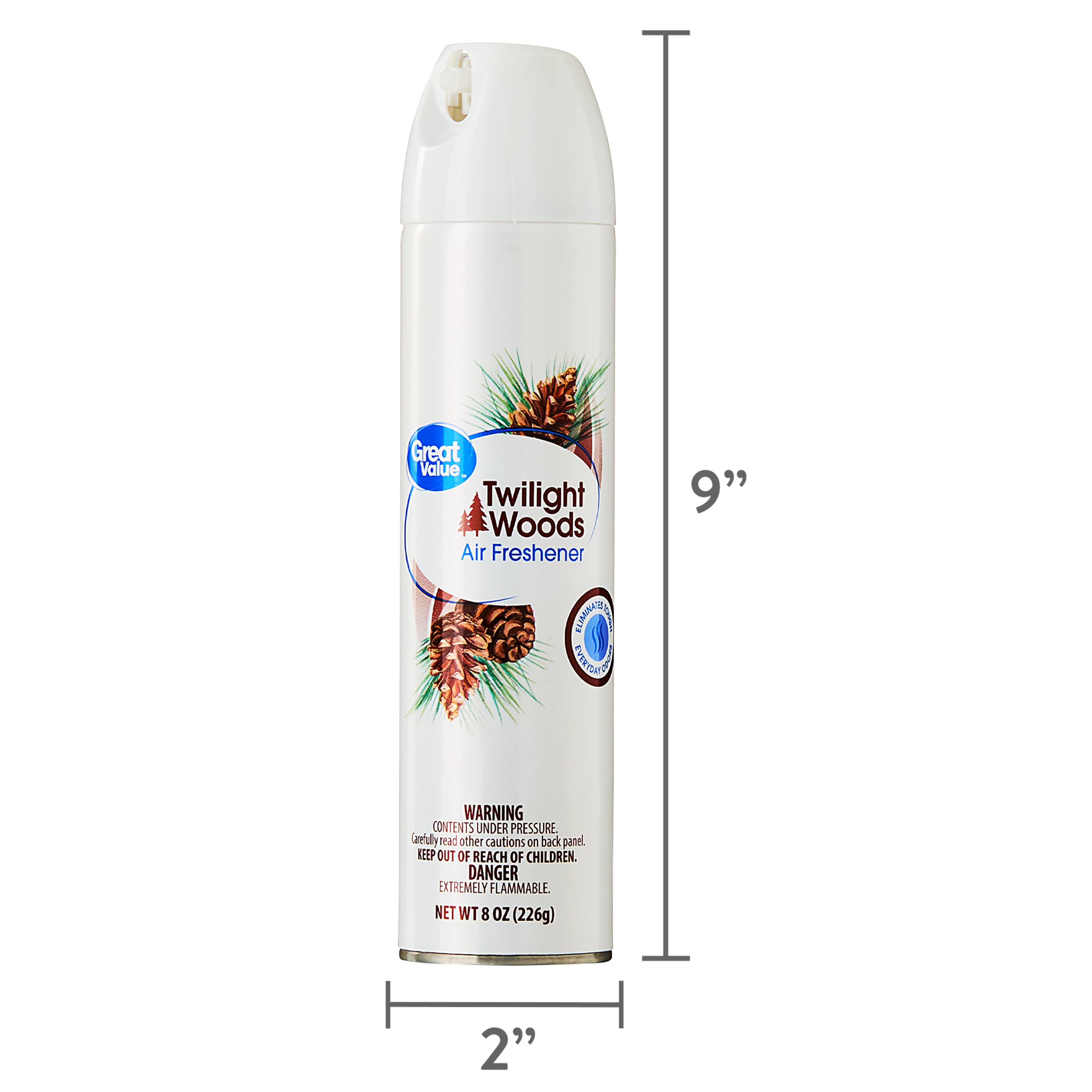 Great Value Aerosol Air Freshener, Odor Eliminator Spray, Twilight Woods (8 oz) 35xev