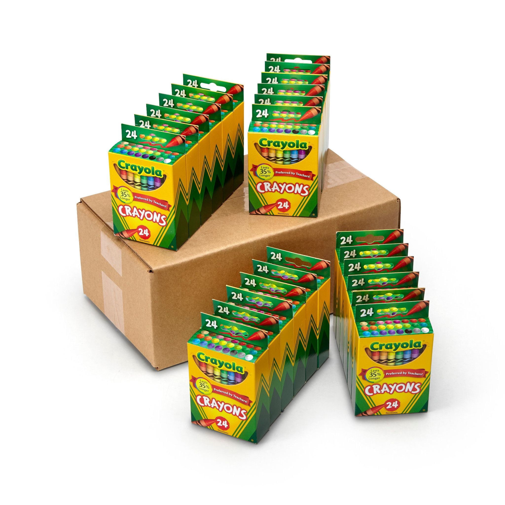 Crayola Crayon Bulk Set, Classroom Art Supplies for Students, Assorted Colors (24 Packs, 576 Count) m1oeo