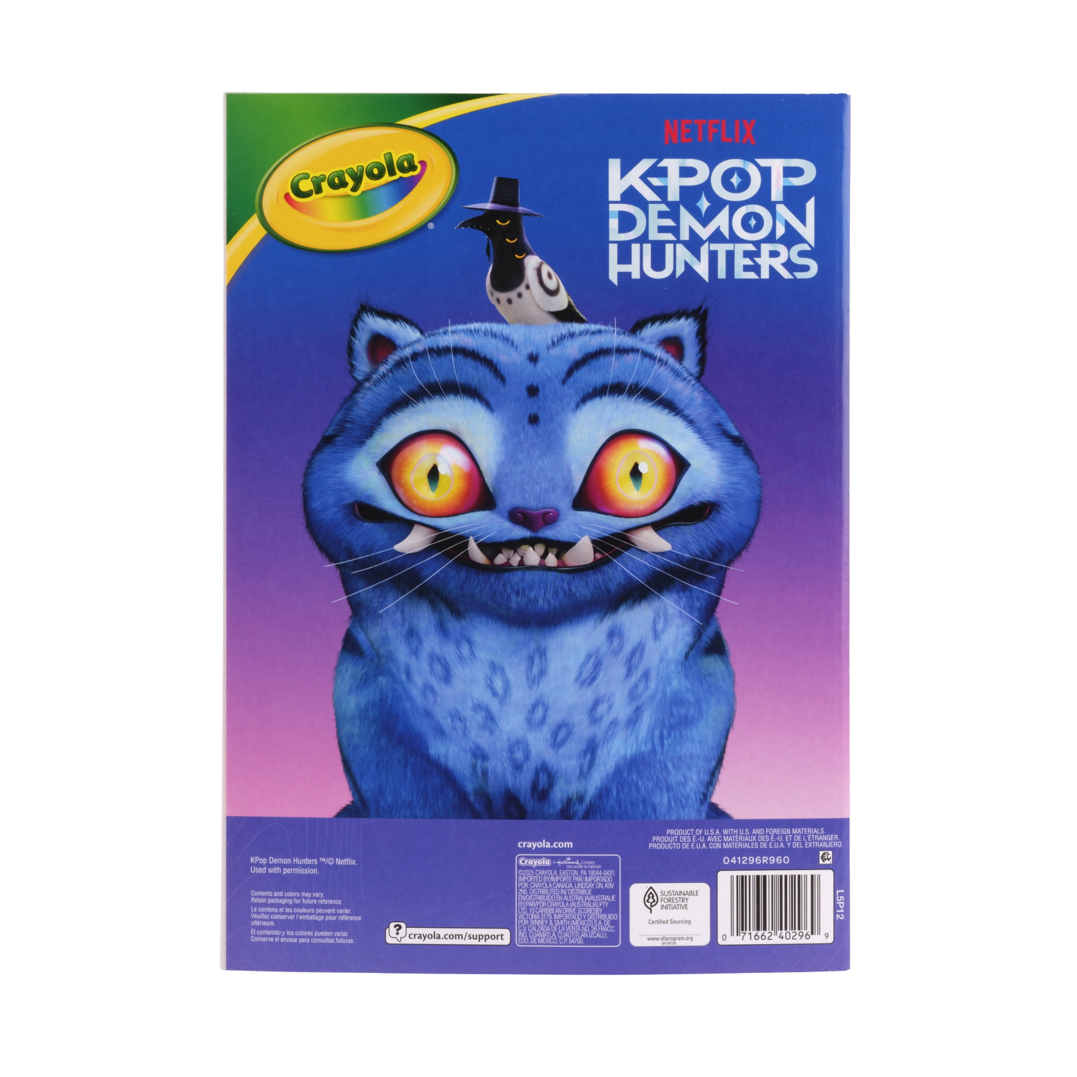 Crayola K-Pop Demon Hunters Coloring Book, Creative Arts and Crafts Activity Set (96 Pages) c24xo
