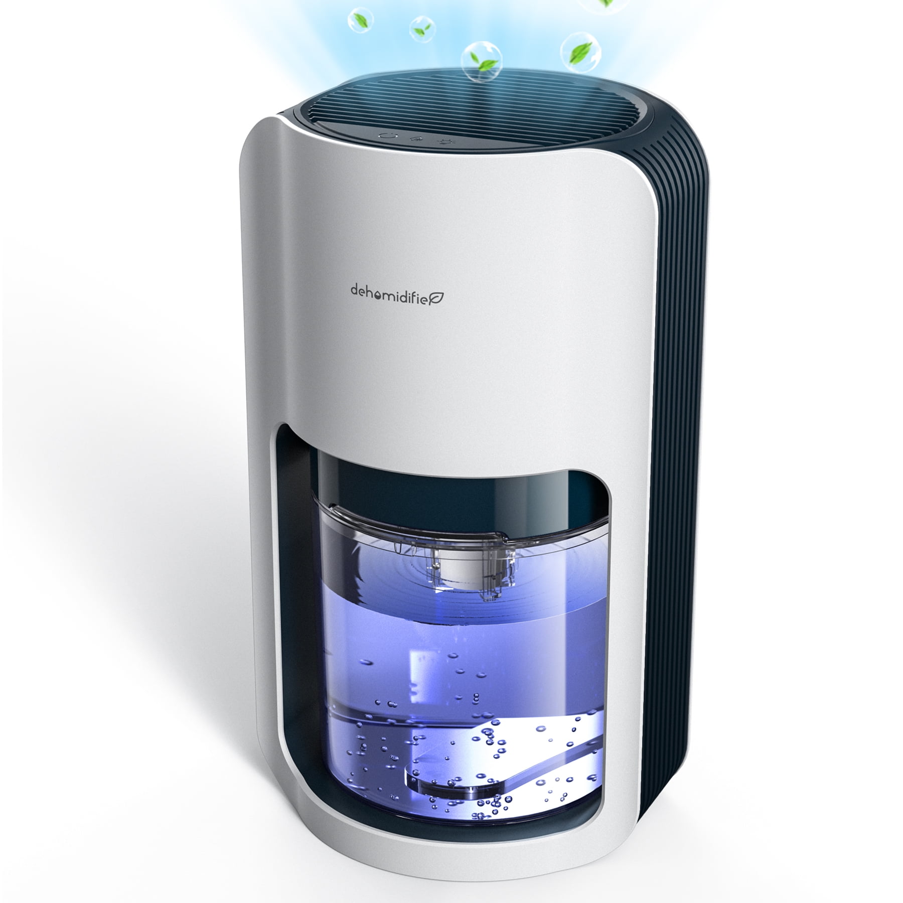 Kloudic Compact Dehumidifier for Home, Ultra Quiet Peltier Technology with Auto Shut Off (White, 40.58 fl oz) wwtak