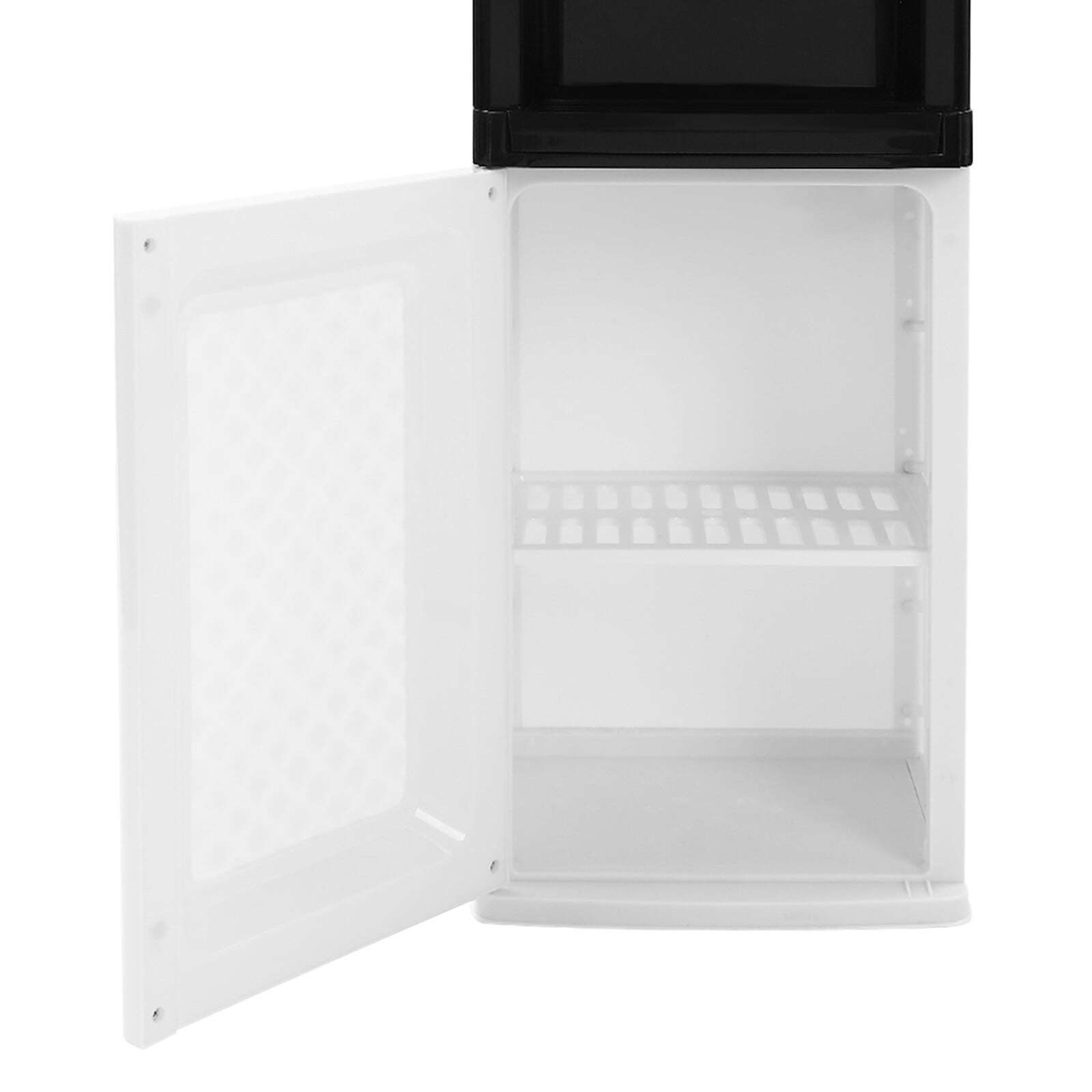 Generic Hot and Cold Water Dispenser Top Loading Standing Cooler with Safety Lock and Storage Cabinet (White, 5 Gallon) dn3z8