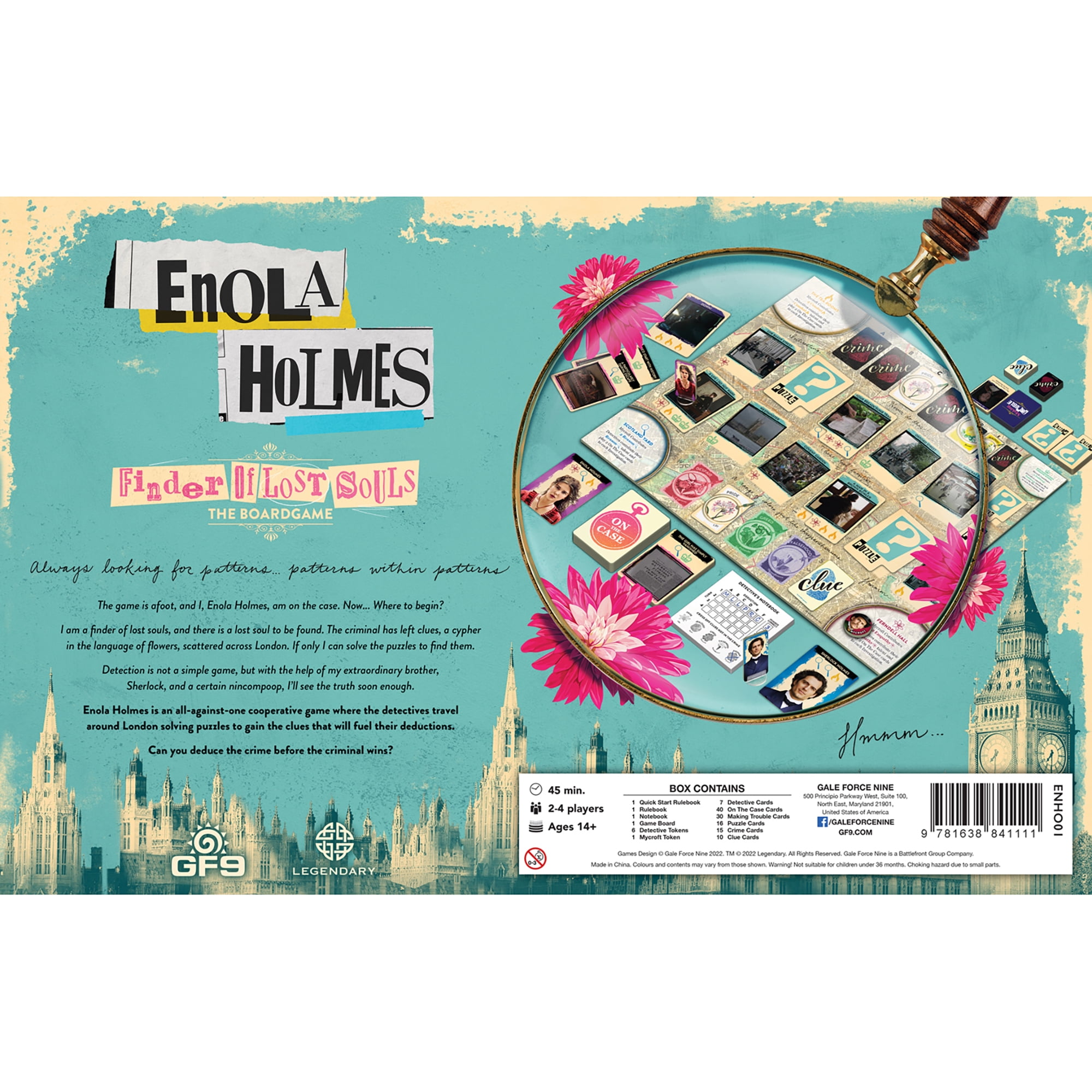 Gale Force Nine Enola Holmes Finder of Lost Souls Board Game (Deduction & Puzzle Strategy, 2-4 Players) iojz7