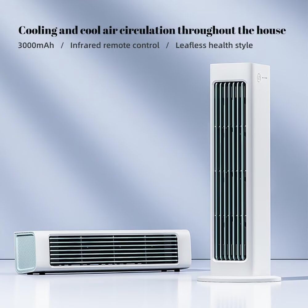 Ngogttg Portable Air Conditioner Fan, Bladeless Cooling System with Remote Control (White, 12.9 in) a3izf - Image 5