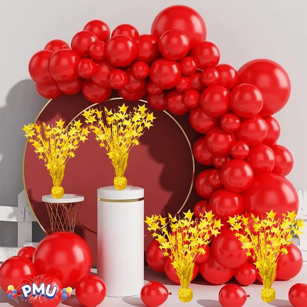 PMU Bursting Star Table Centerpiece, Neon Yellow Balloon Weight Decoration for Parties and Celebrations (15 in) cts5m