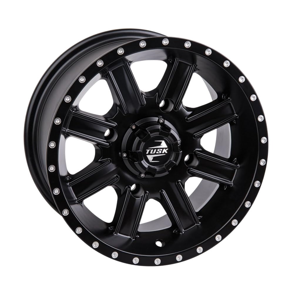 Tusk Cascade Wheel 12x7 4/110 Bolt Pattern (Matte Black, 12 in) cb519