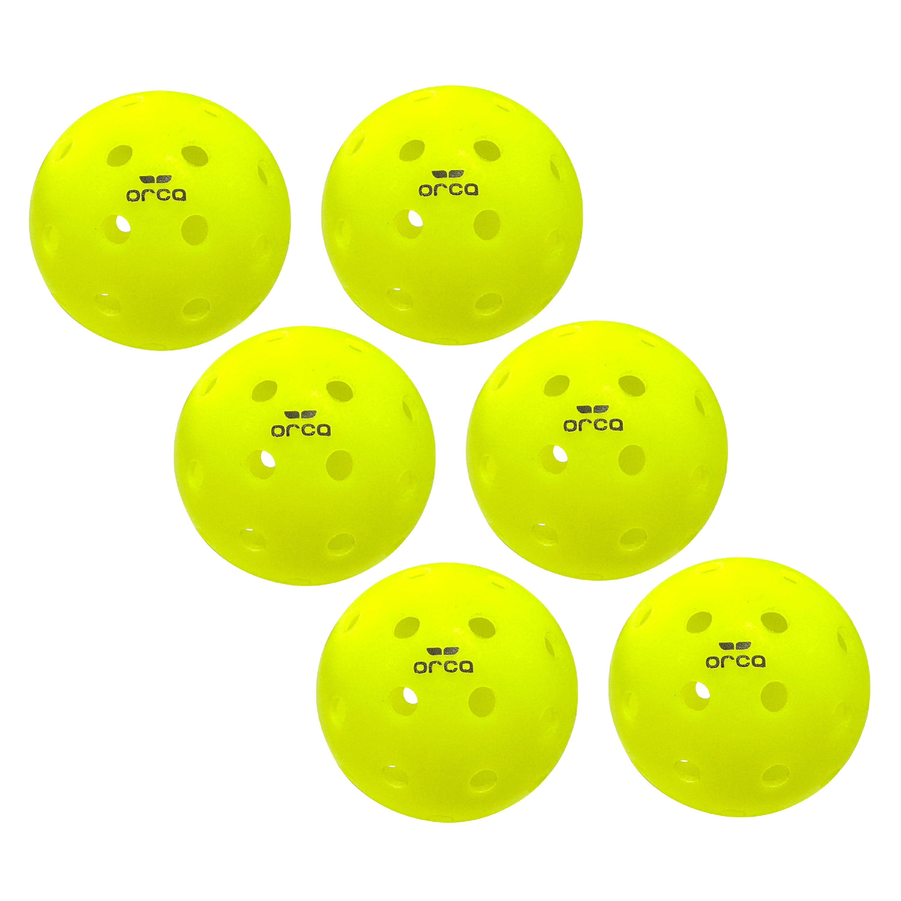 Orca Pi 40 Outdoor Pickleballs (Yellow, 6 Pack) pzy17