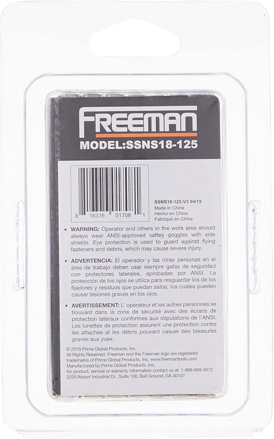 Freeman 18-Gauge 1-1/4 in Stainless Steel Narrow Crown Staples (Silver, 1000 Count) y5uqy