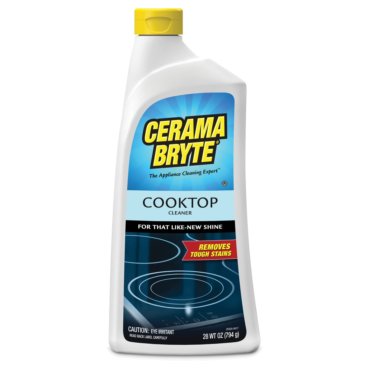 Cerama Bryte Ceramic Cooktop Cleaner, Heavy-Duty Surface Stain Remover (White, 28 oz) 0fswo