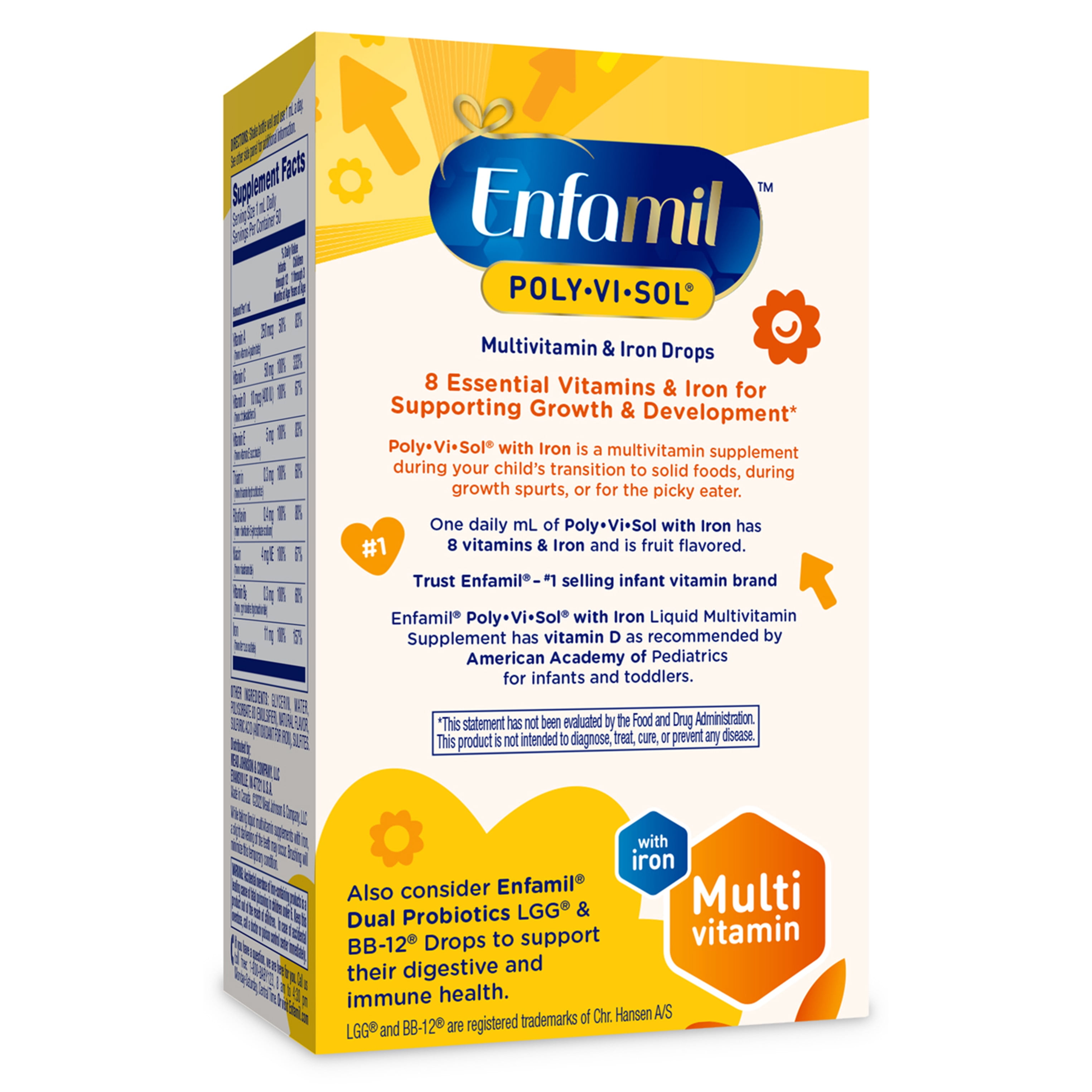 Enfamil Poly-Vi-Sol Multivitamin and Iron Supplement for Infants and Toddlers (1.69 fl oz) 5vocm