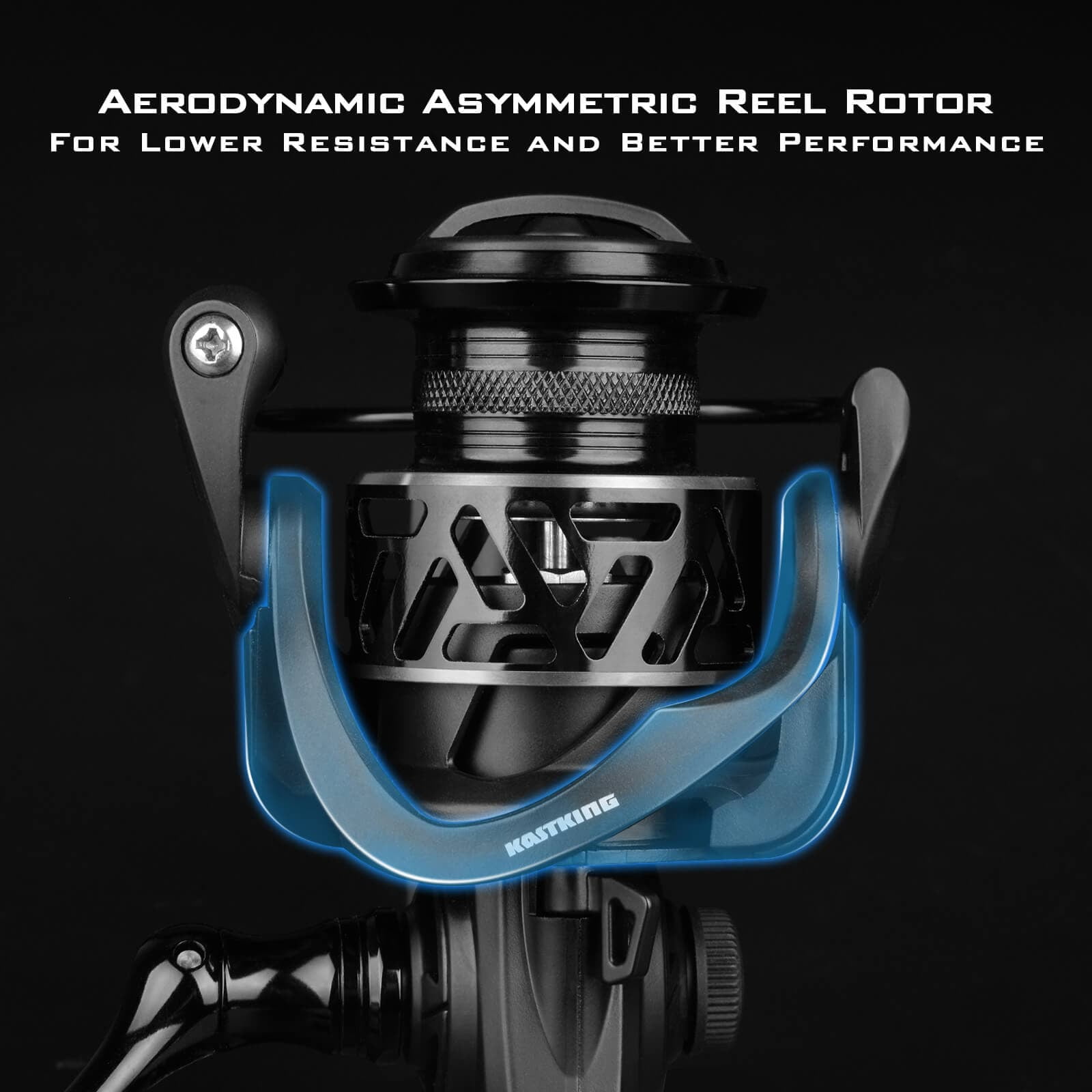 KastKing Zephyr Spinning Reel Graphite Frame 5.2:1 Gear Ratio (Black, 3000 Series) ph0fk